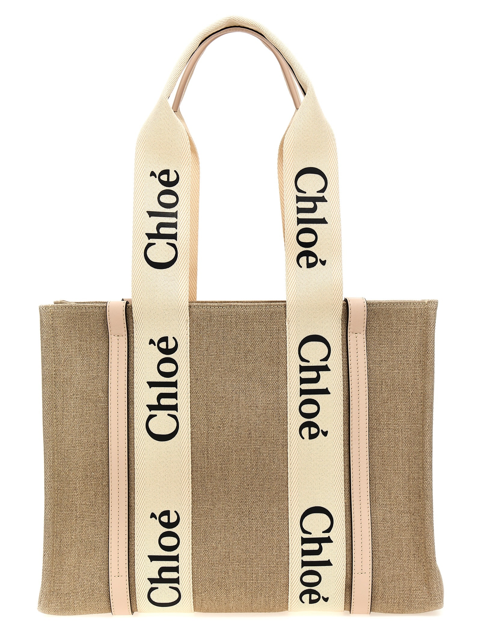 Shop Chloé Woody Medium Shopping Bag In Bianco