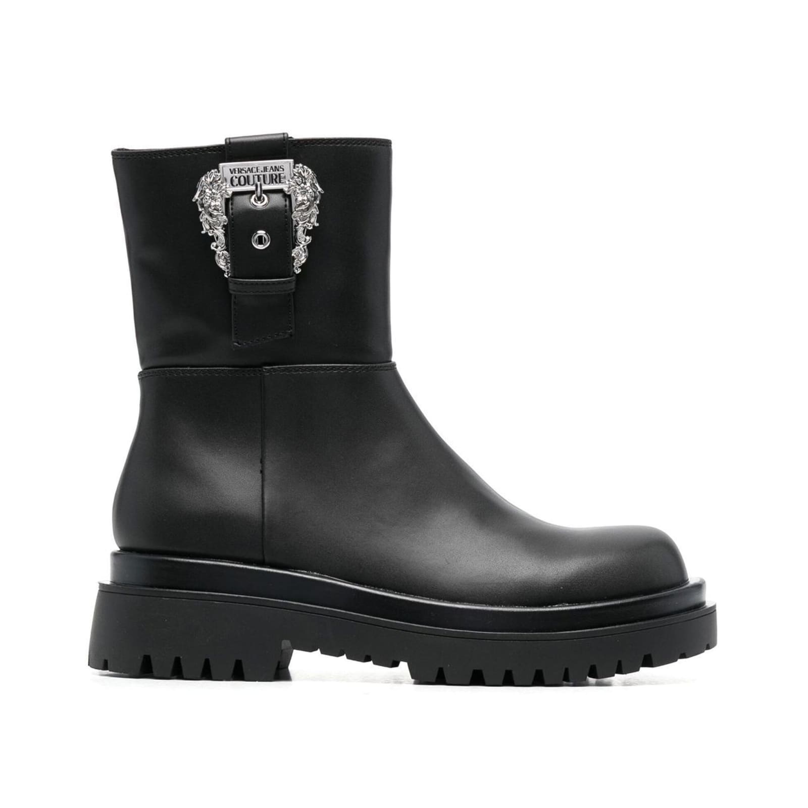 Shop Versace Jeans Couture Jeans Couture Eco Leather Boots In Black
