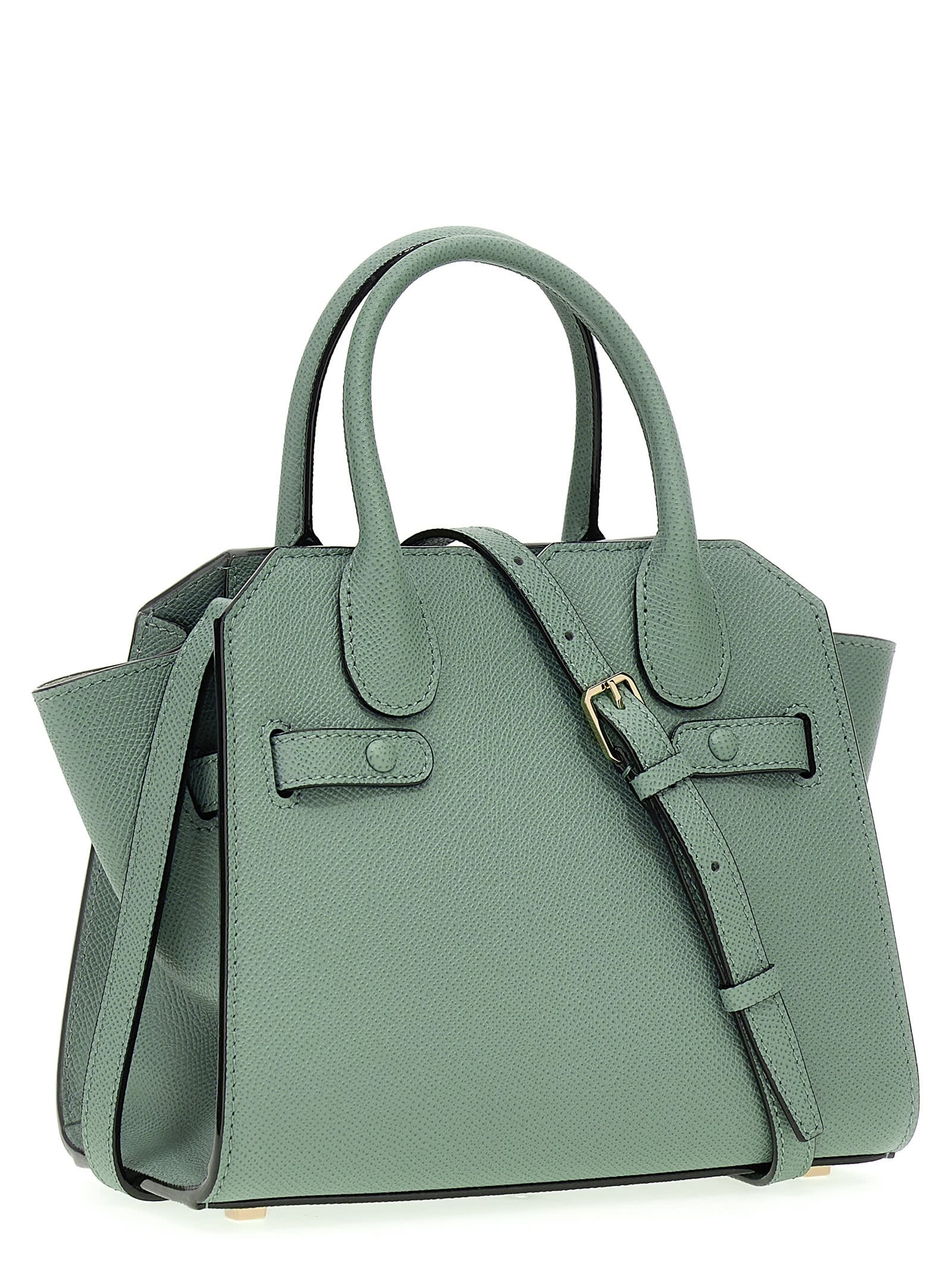 Valextra Milano Micro Handbag In Veu