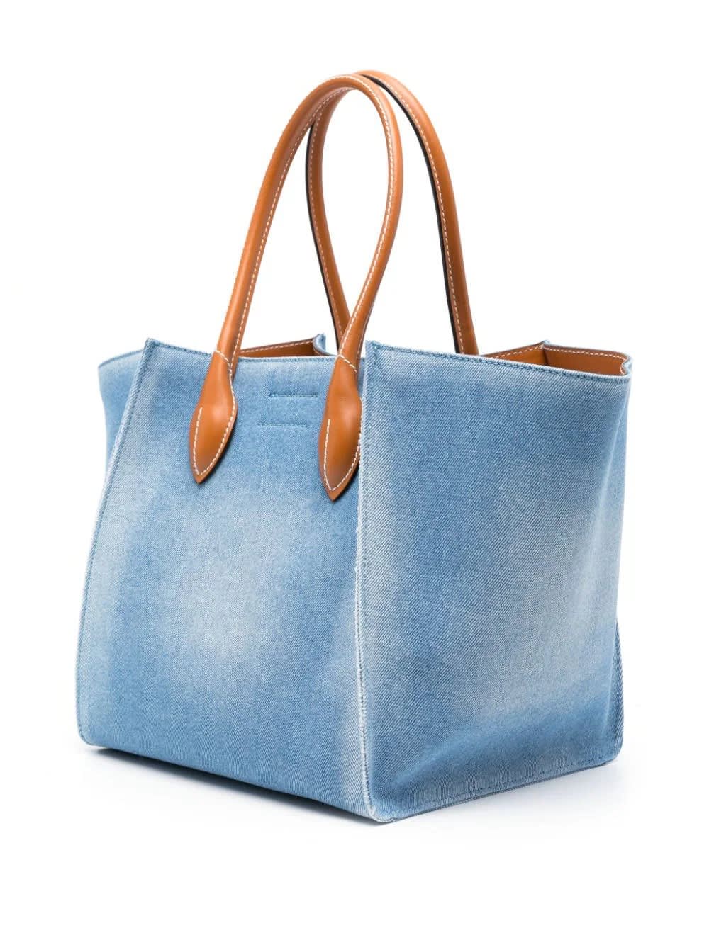 Shop Ermanno Scervino Maggie Bag In Jeans In Blue