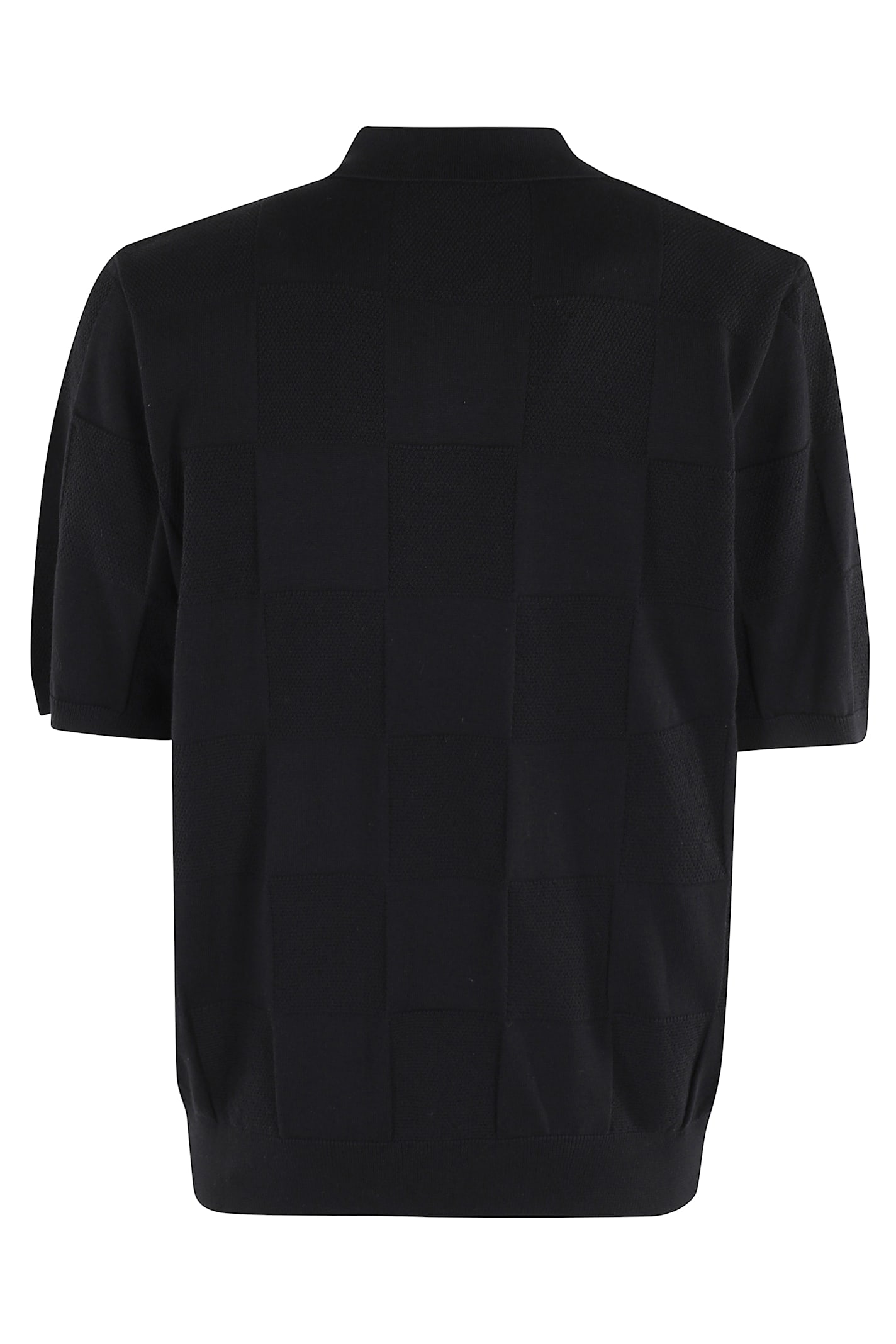 Carhartt Checker Polo Shirt In Black