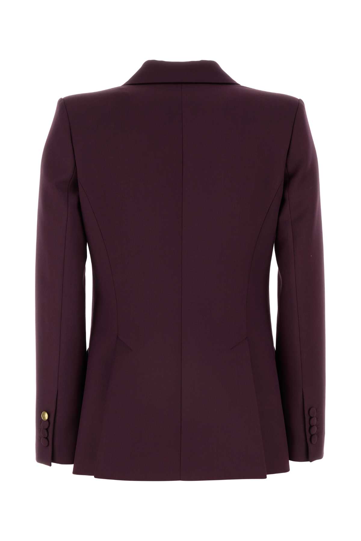 Shop Hebe Studio Burgundy Crepe The Georgia Blazer In Burgundysoftcrepe