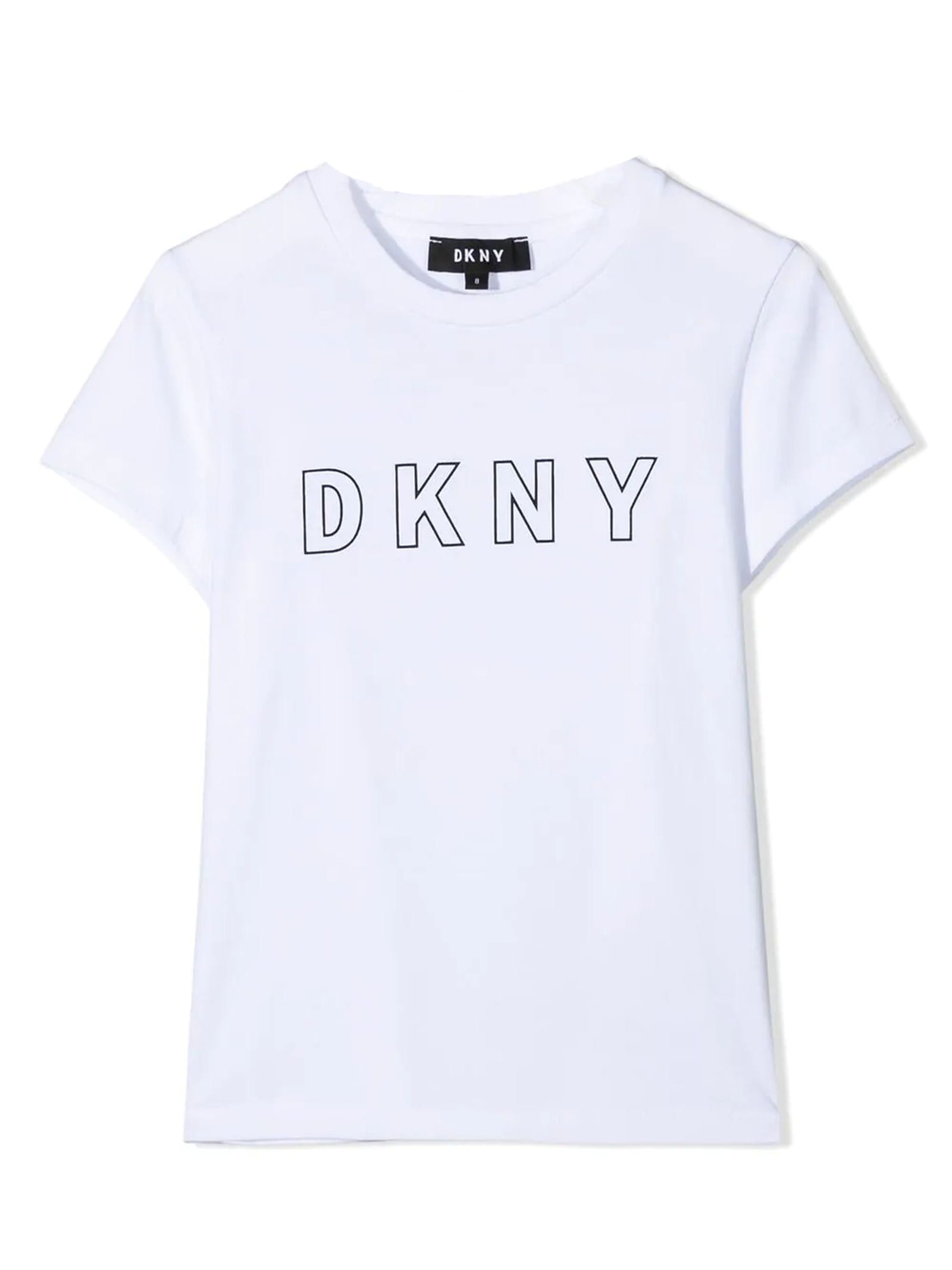 DKNY White Cotton T-shirt