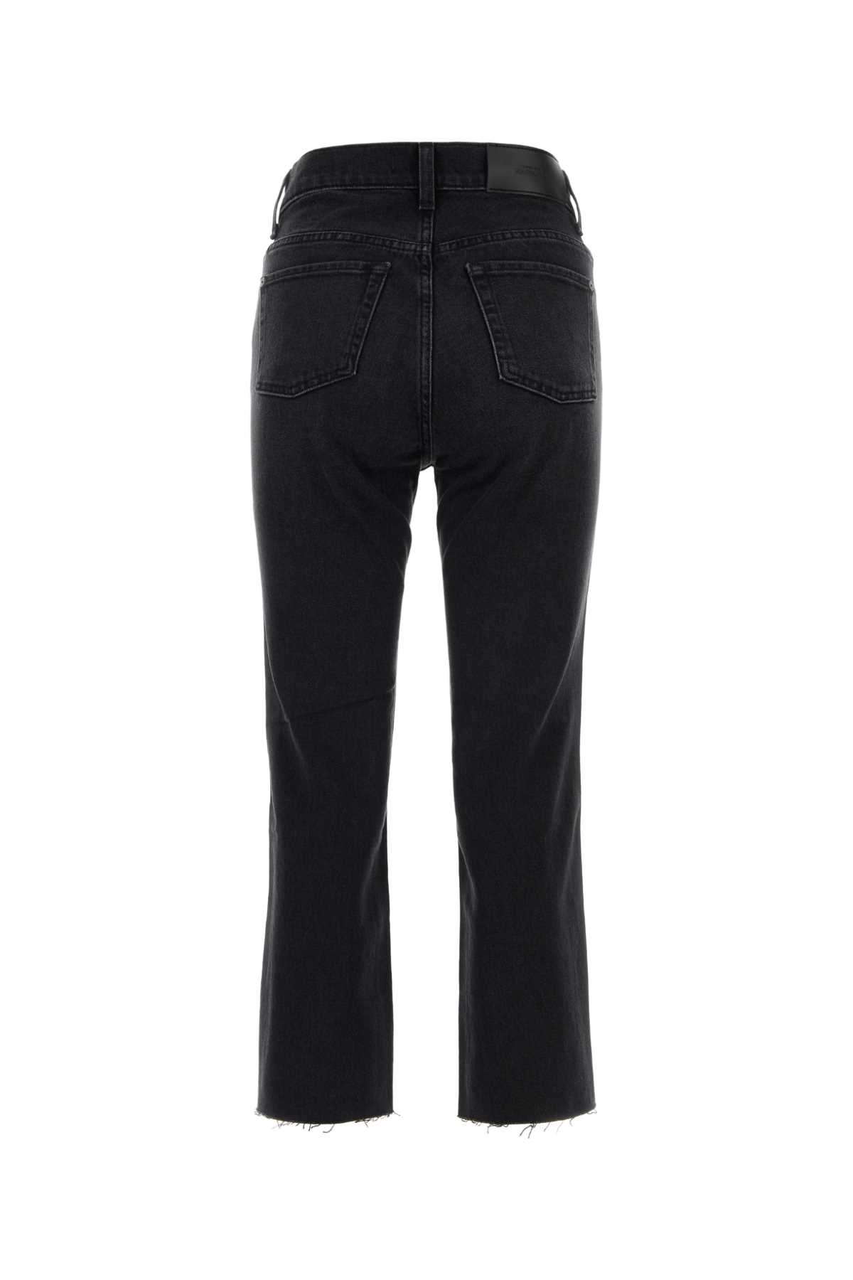 7 FOR ALL MANKIND BLACK STRETCH DENIM LOGAN STOVEPIPE JEANS