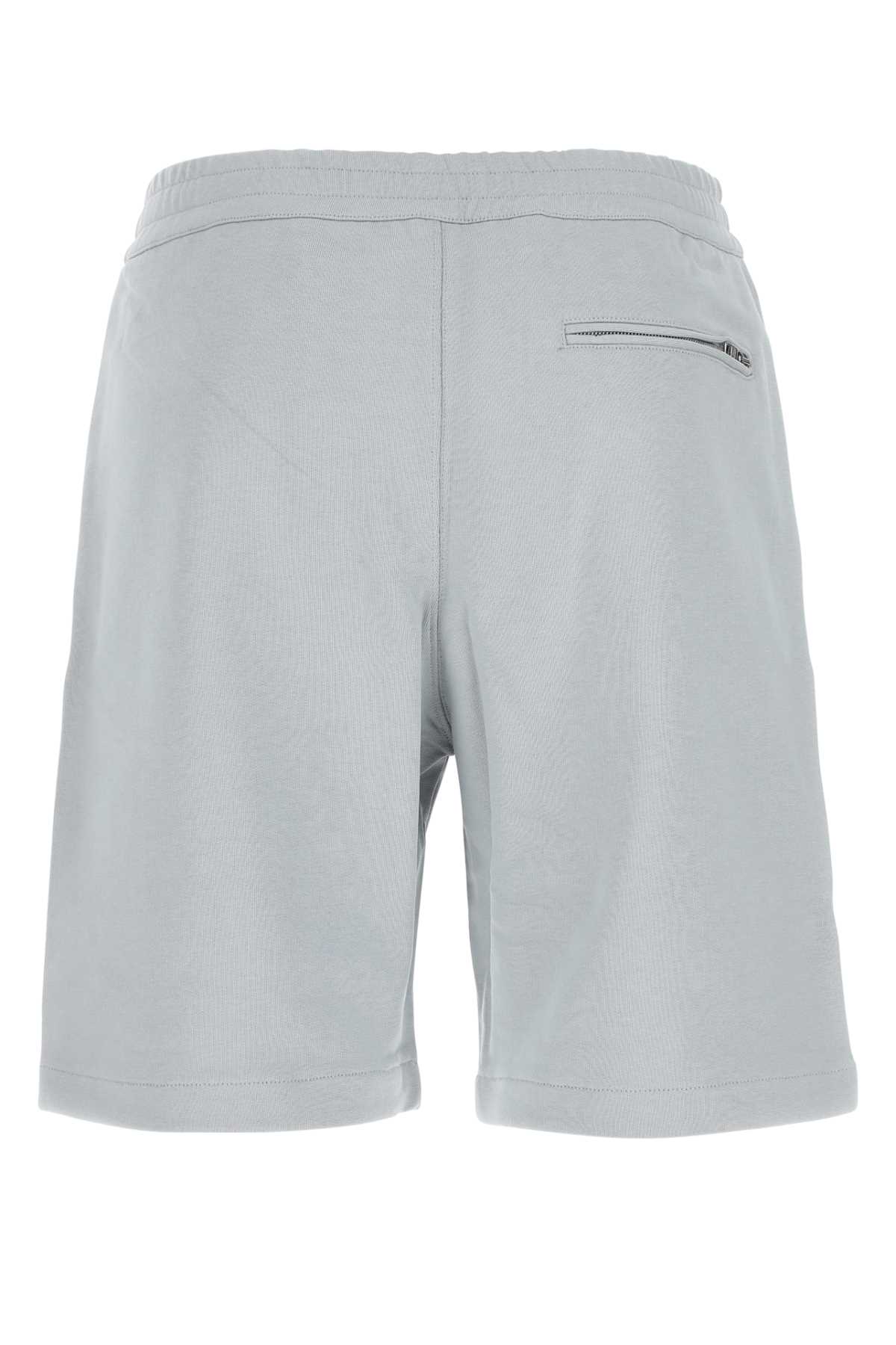 Shop Alexander Mcqueen Grey Cotton Bermuda Shorts In 0912
