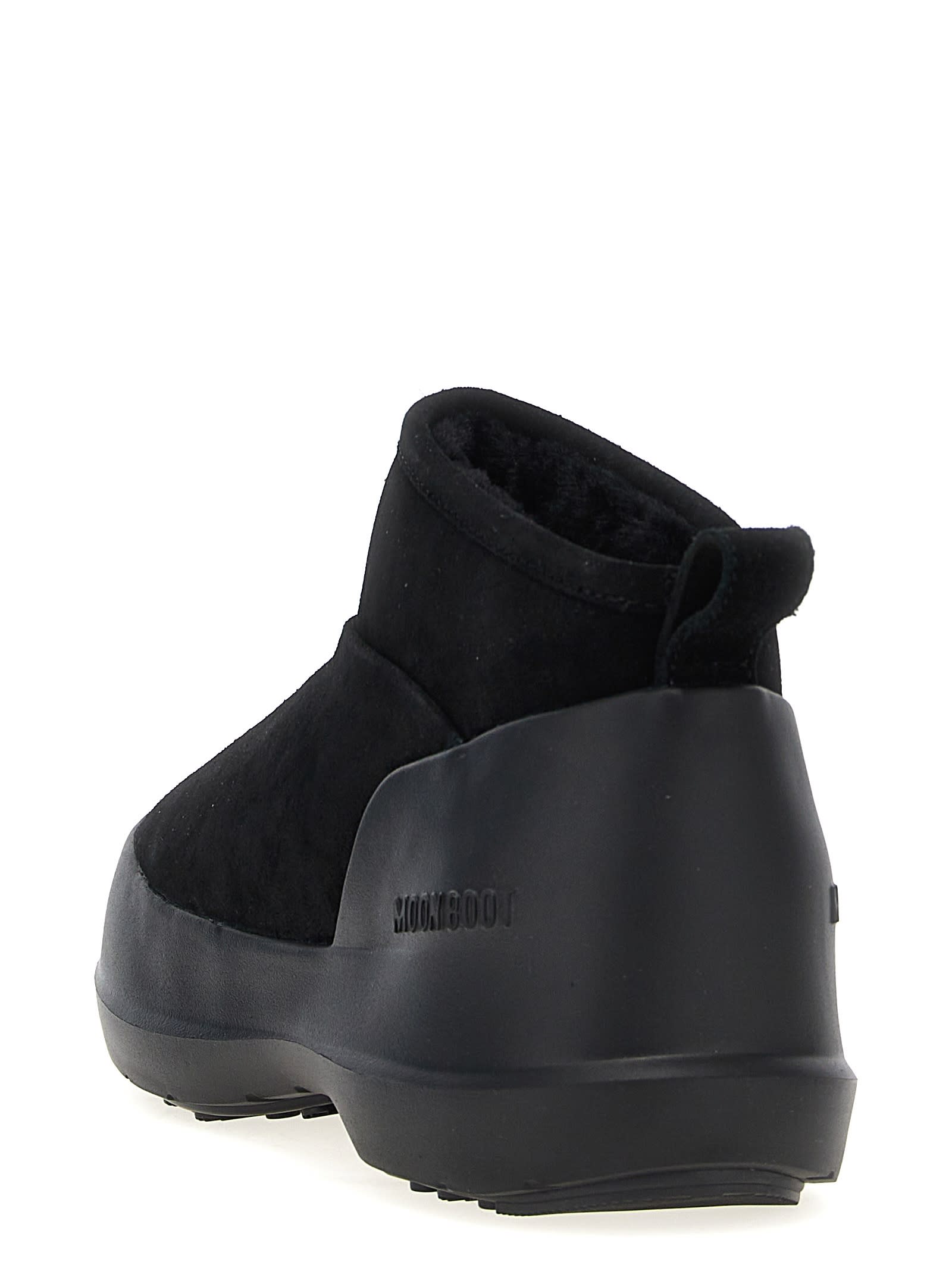 Moon Boot Luna Low-suede Boots In Black