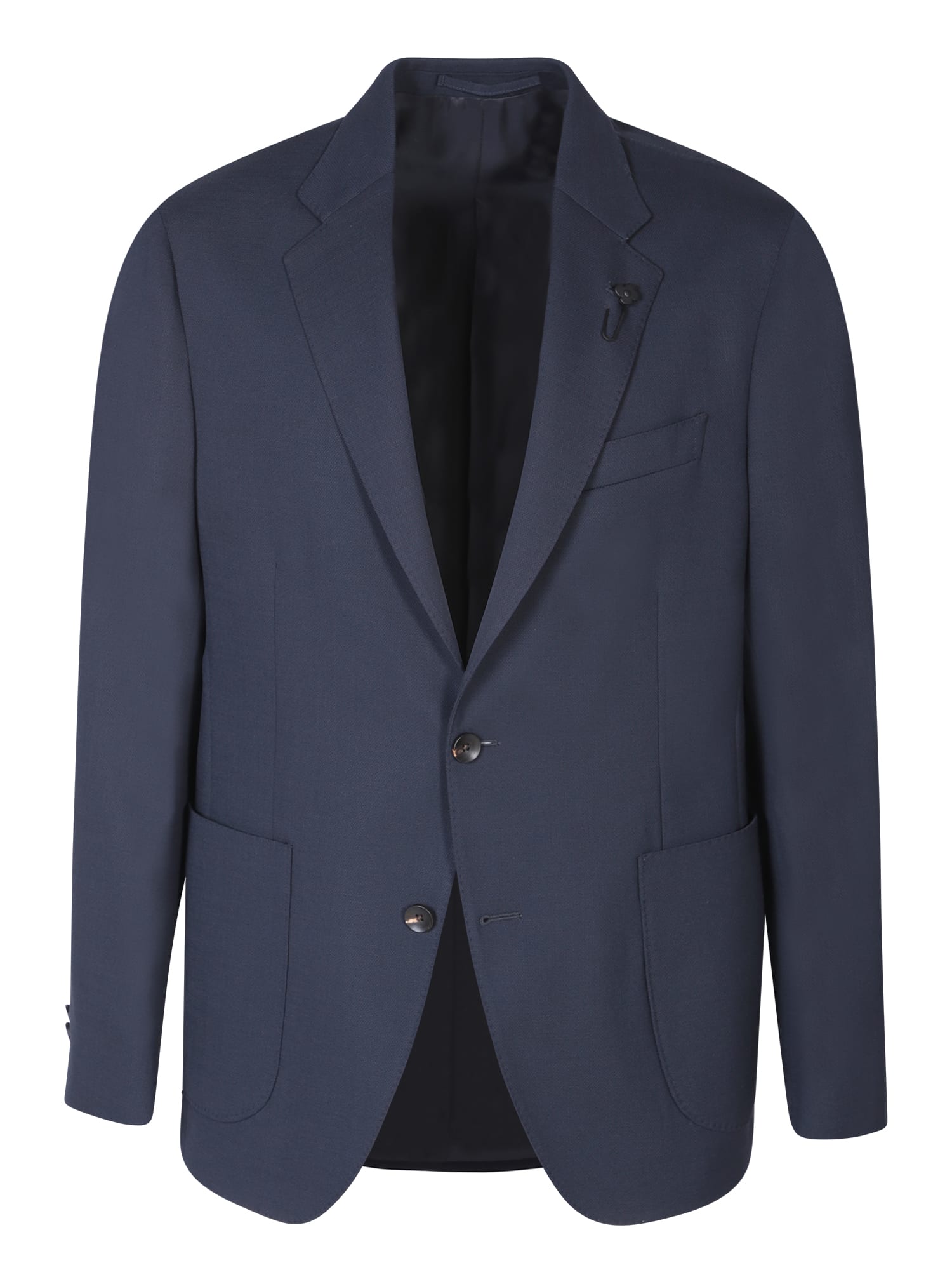 Shop Lardini Single-breasted Blue Jacket