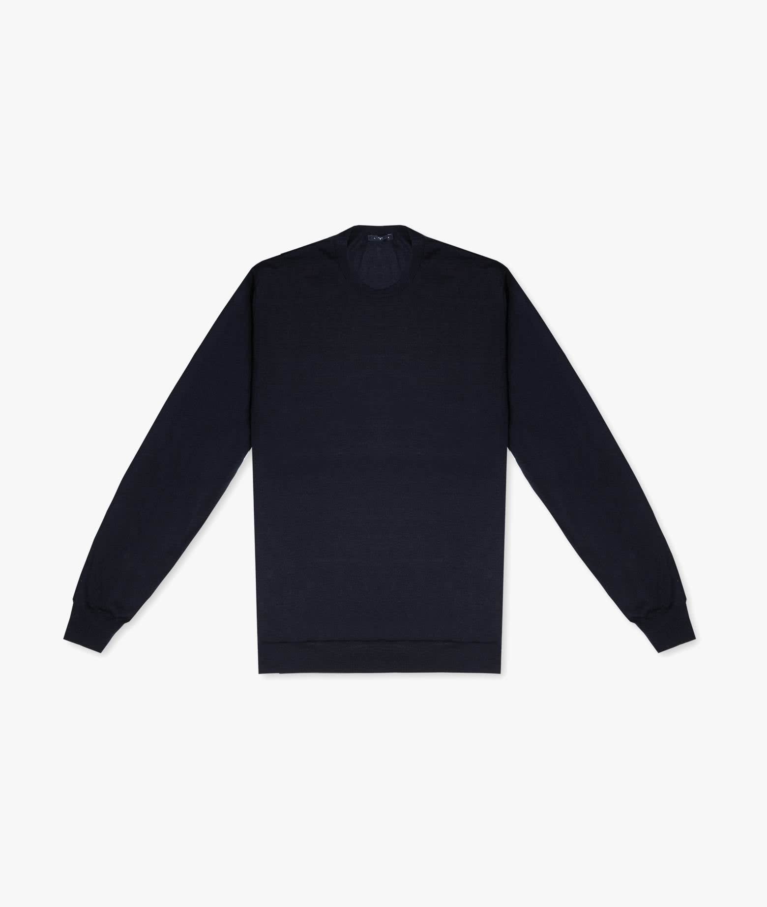 Larusmiani Long-sleeved T-shirt Roquebrune Sweater In Blue