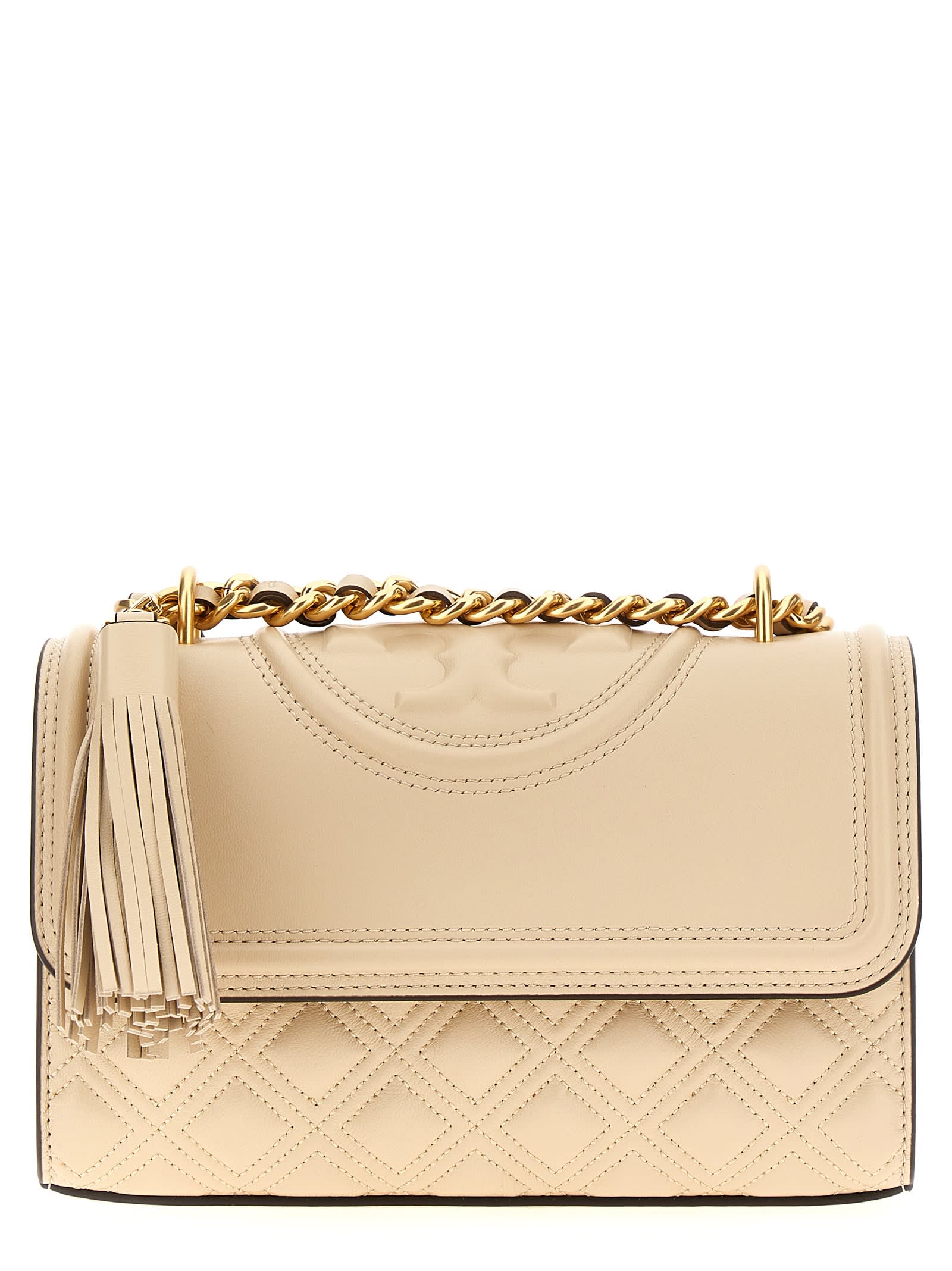 Shop Tory Burch Fleming Small Convertible Crossbody Bag In White