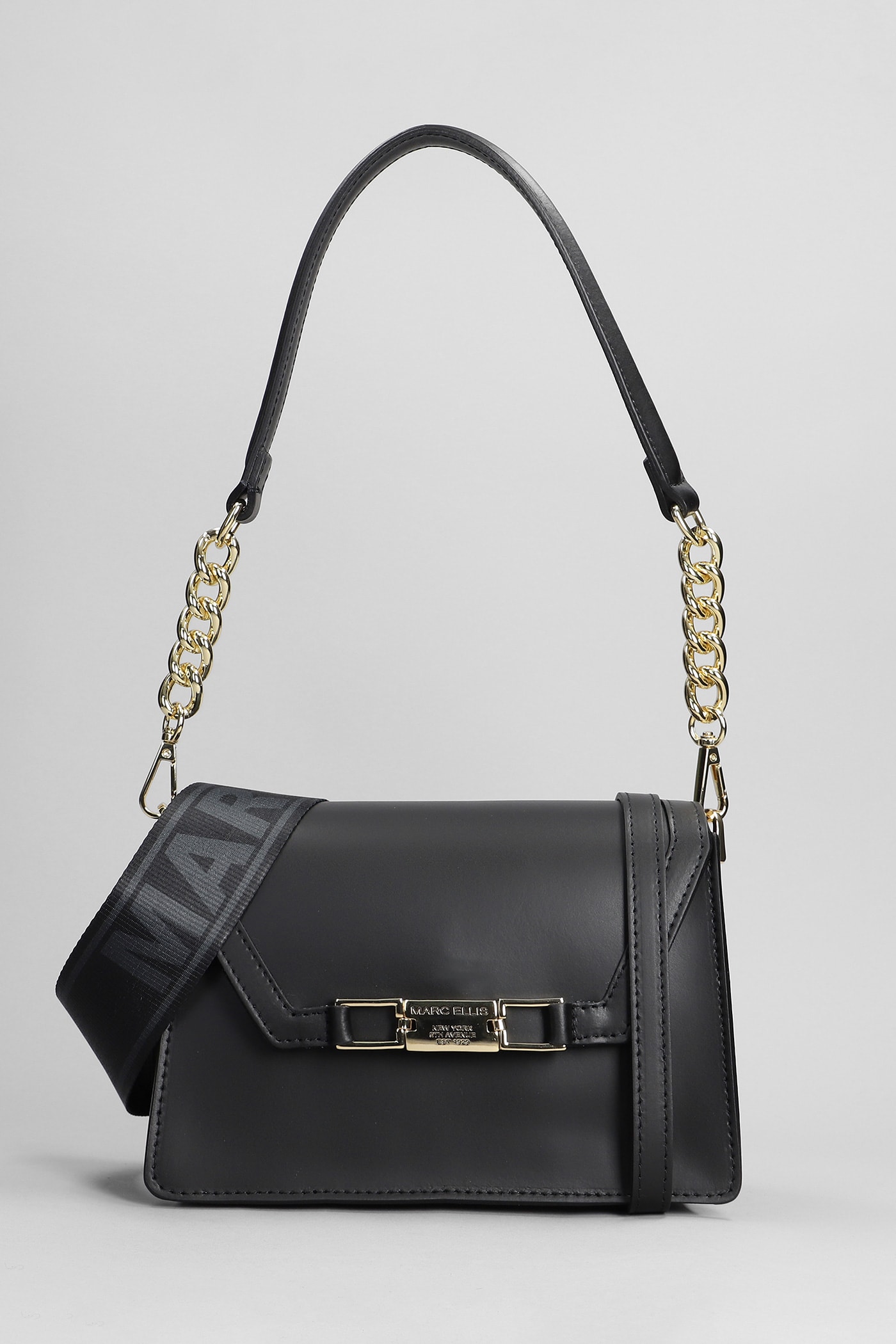 Kourtney M Jackie Shoulder Bag In Black Leather