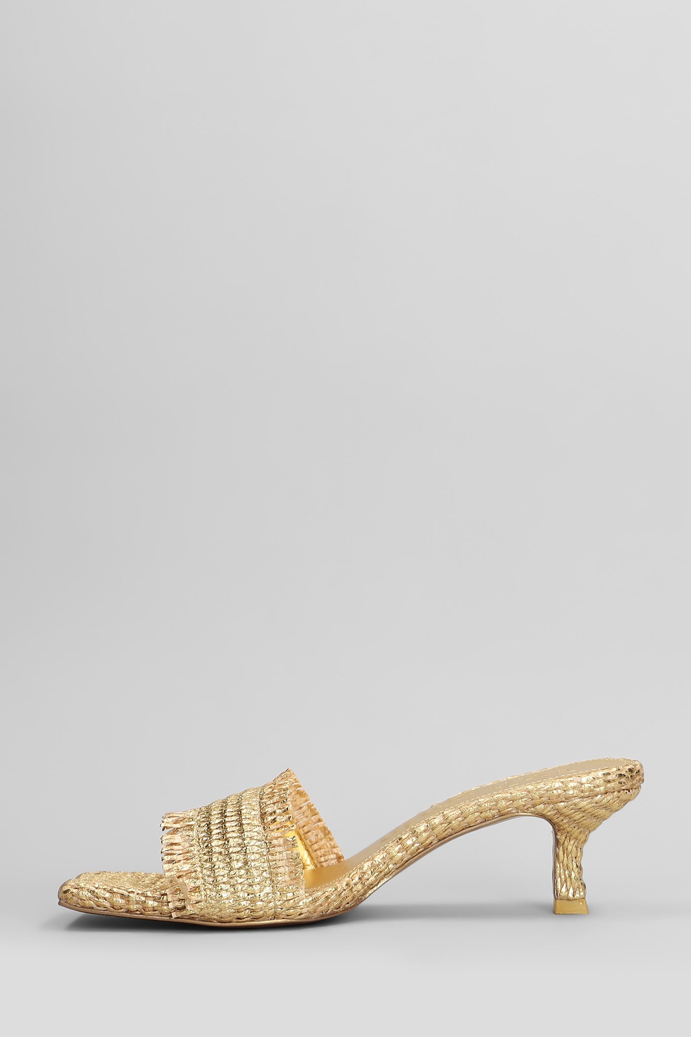Shop Cult Gaia Ada Sandals In Gold Polyuretan