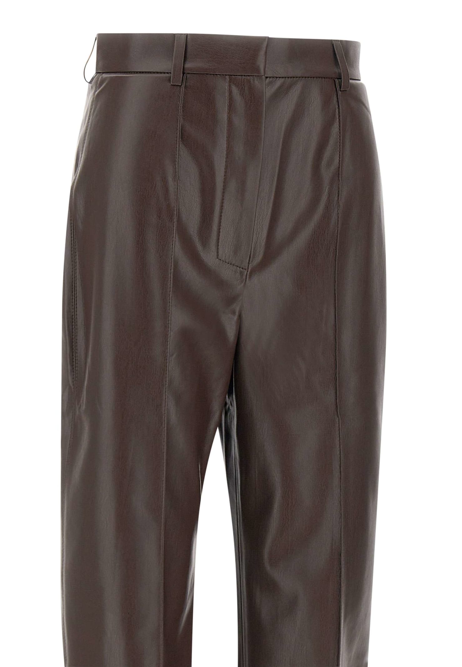 Nanushka Sanna Belted faux-leather Trousers - Farfetch