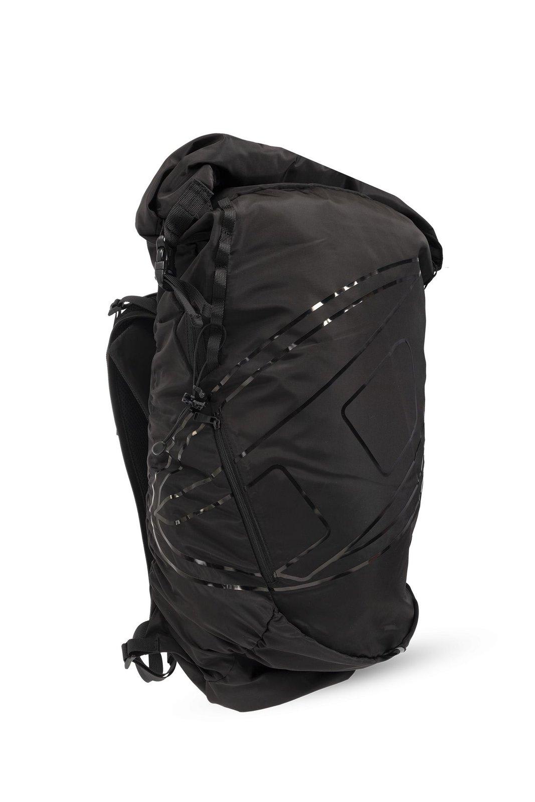 Diesel Mens T8013 Drape Nylon Backpack In Black