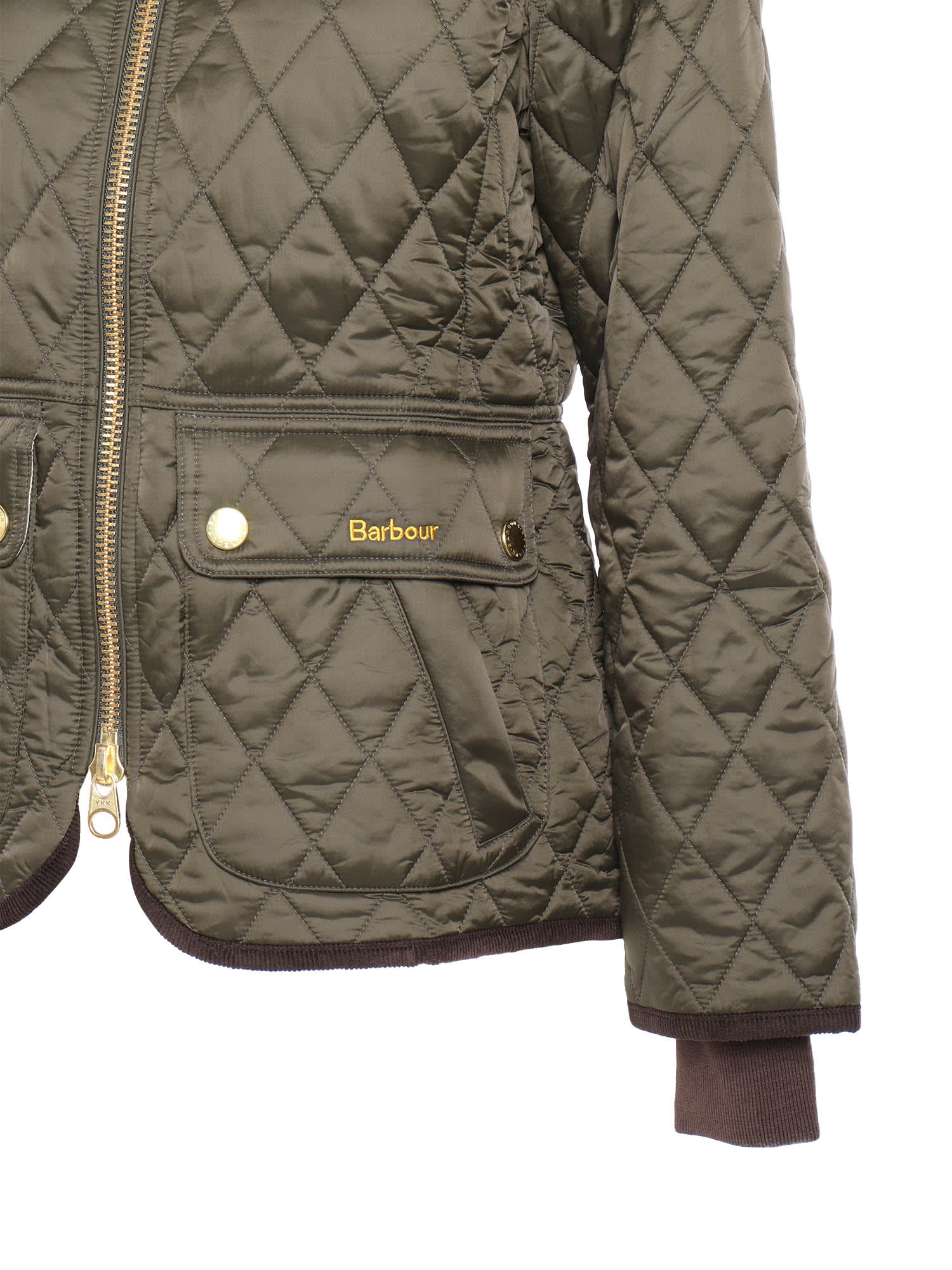 Shop Barbour Fitted Beadnell Quilt In Green