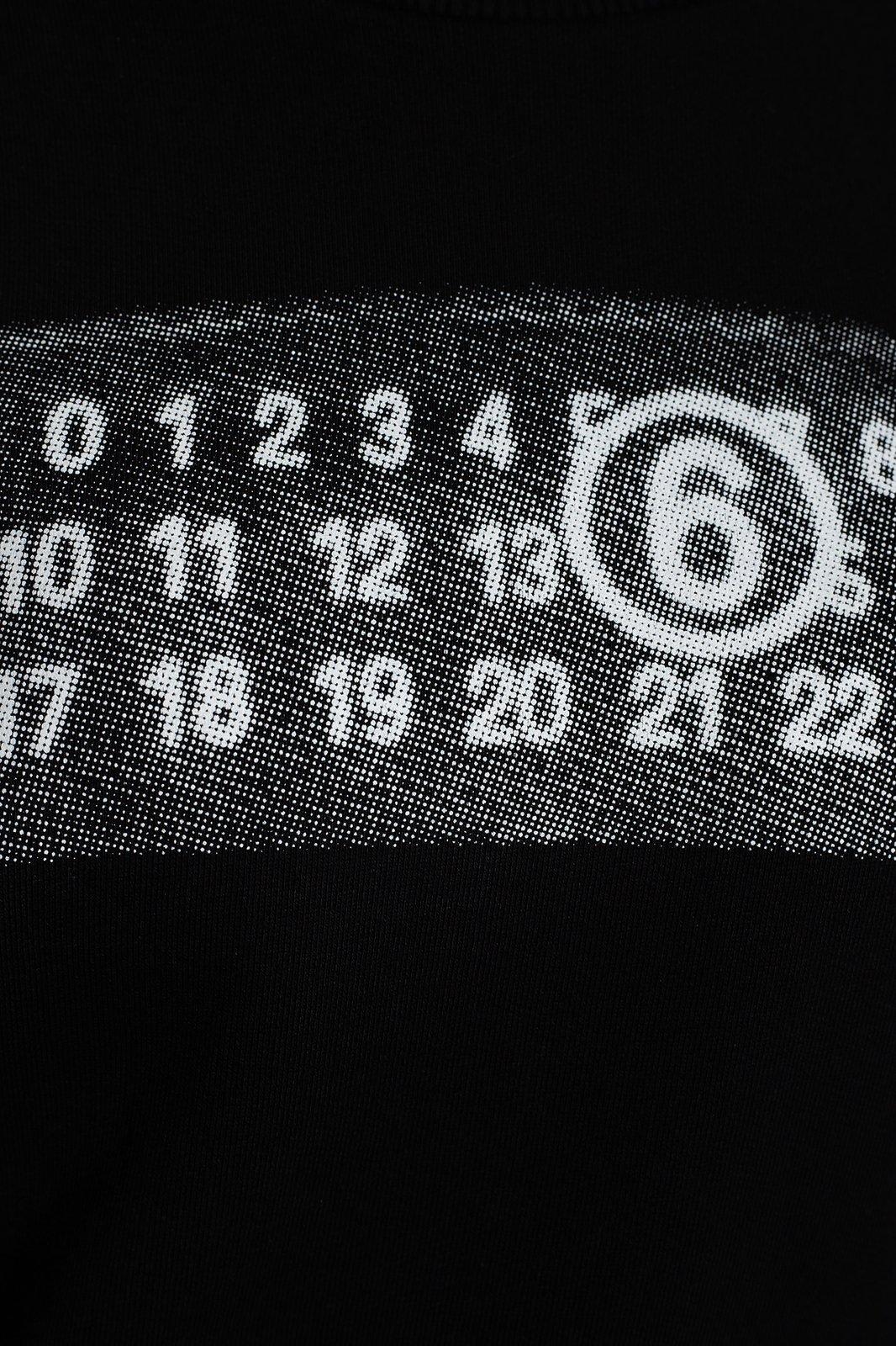 Shop Mm6 Maison Margiela Logo Printed Crewneck Sweatshirt In Black