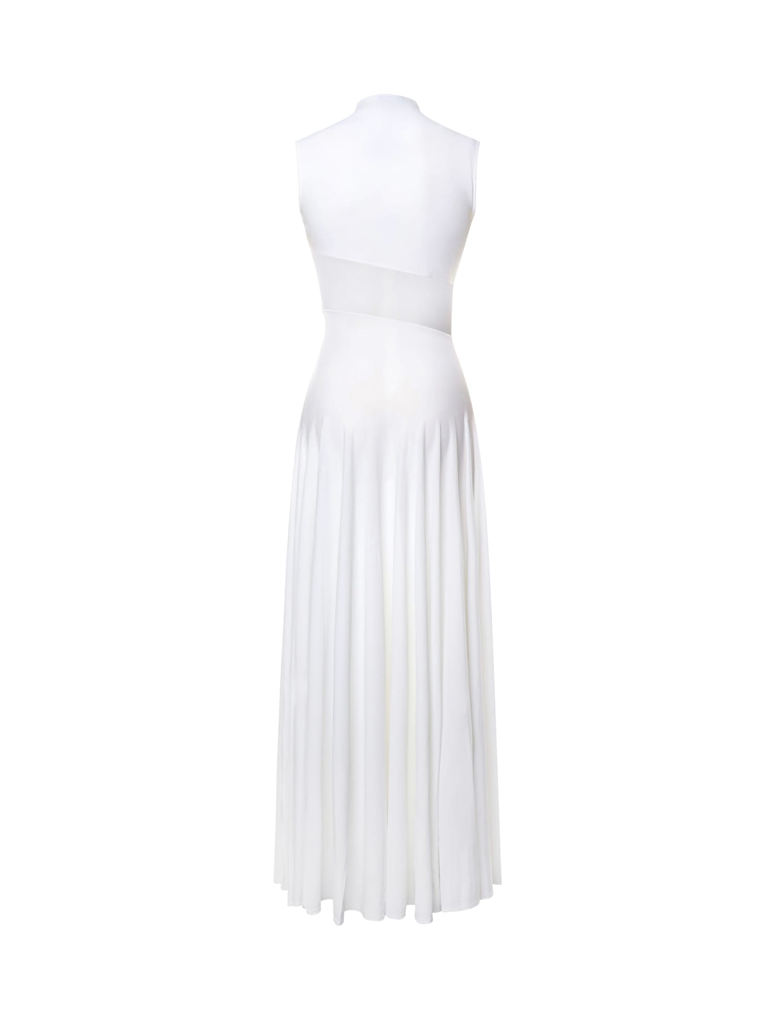Alaïa Silk Knit Dress With Cut-out In White