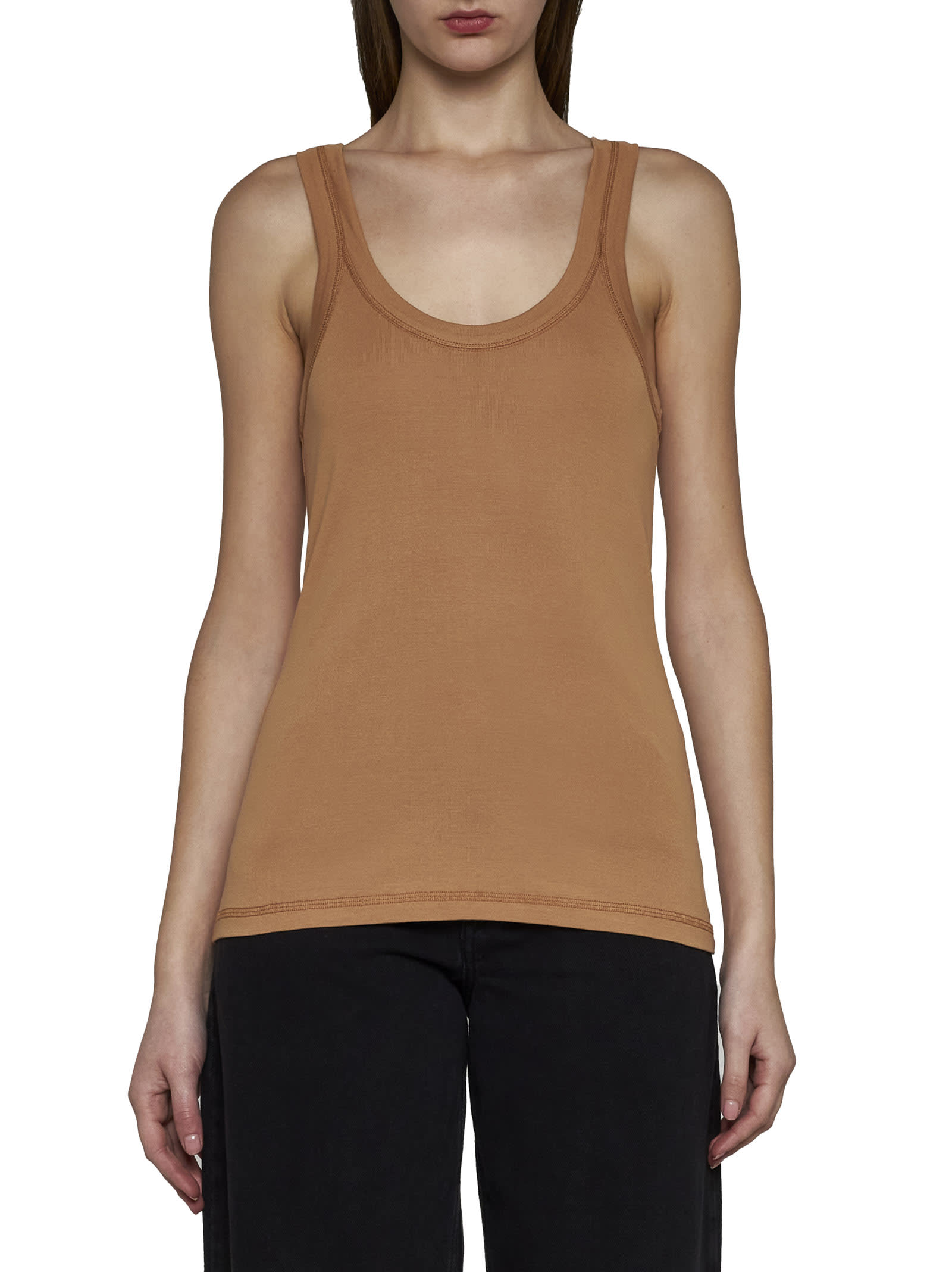 Shop Lemaire Top In Burnt Sand