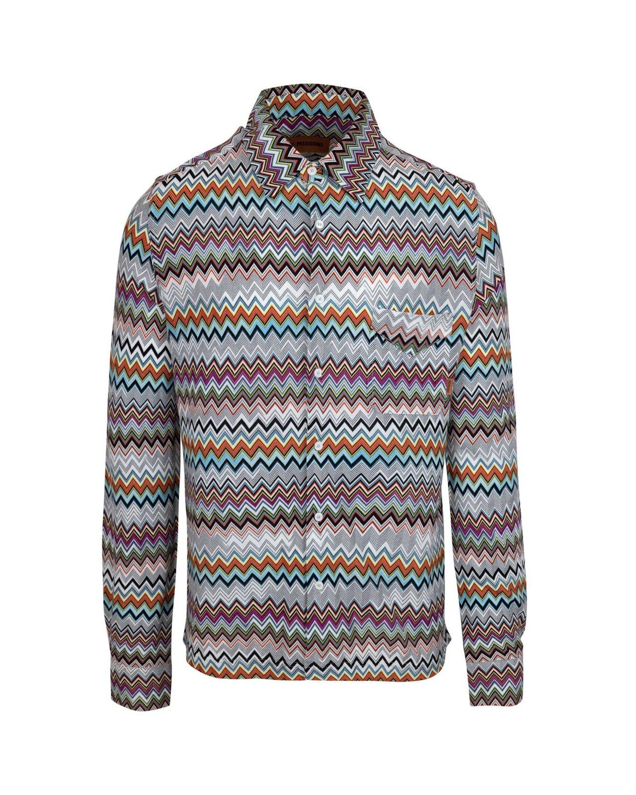 Missoni Zigzag Long-sleeved Buttoned Shirt