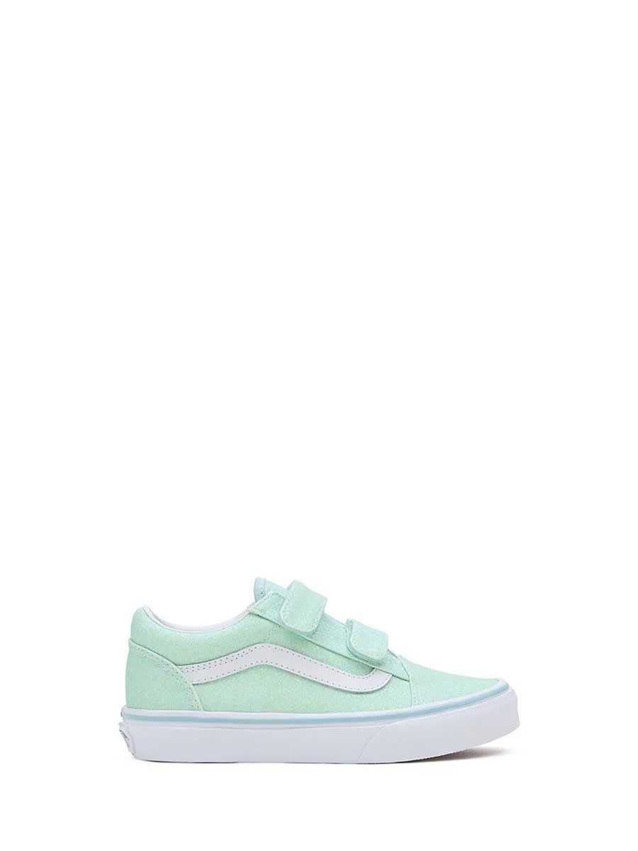 Vans Uy Old Skool V Glitter Pastel Blue In Baby Blue