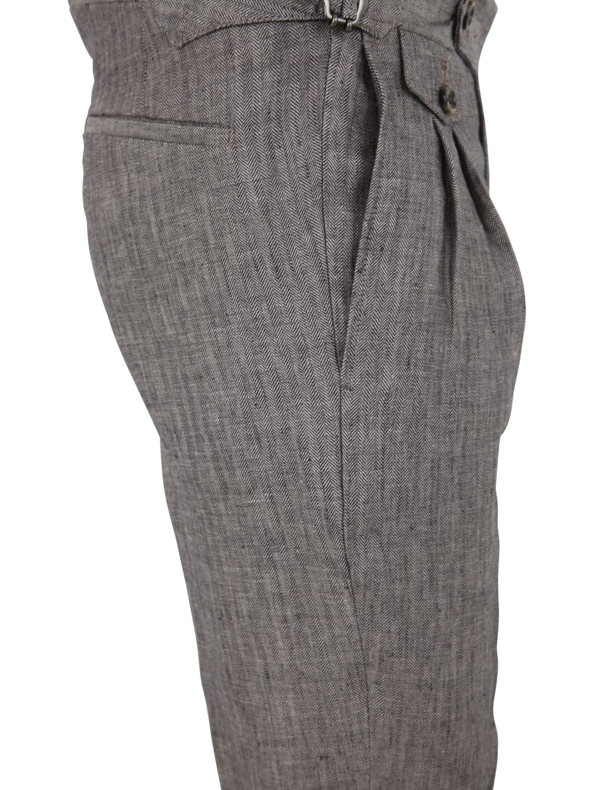 Shop Barba Napoli Parma Trousers With Two Pences In Sand