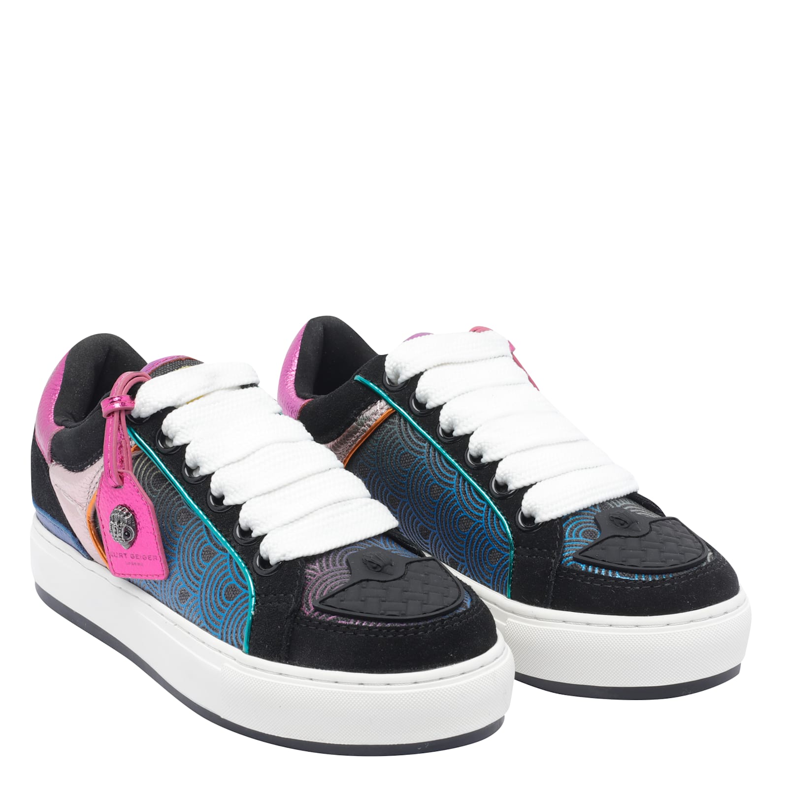 Kurt Geiger Southbank Tag Panelled Low-top Sneakers In Multi