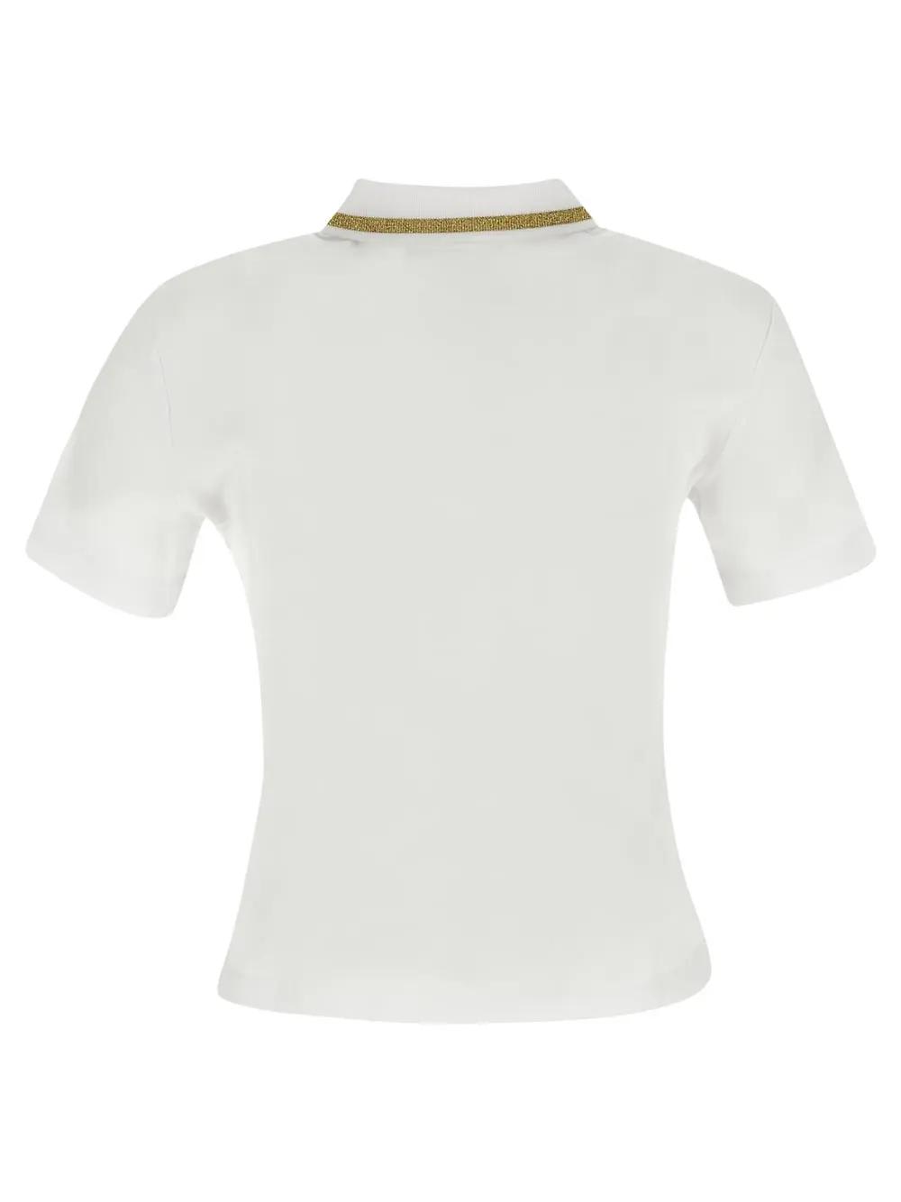 Shop Versace Jeans Couture Logoed Polo In White