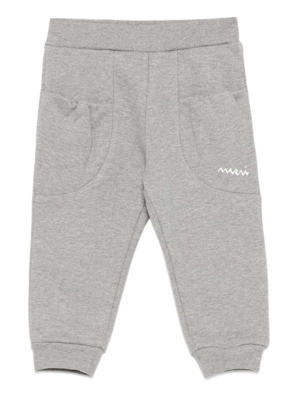Marni Kids Gray Jogging Pants With Two Pockets In Gray