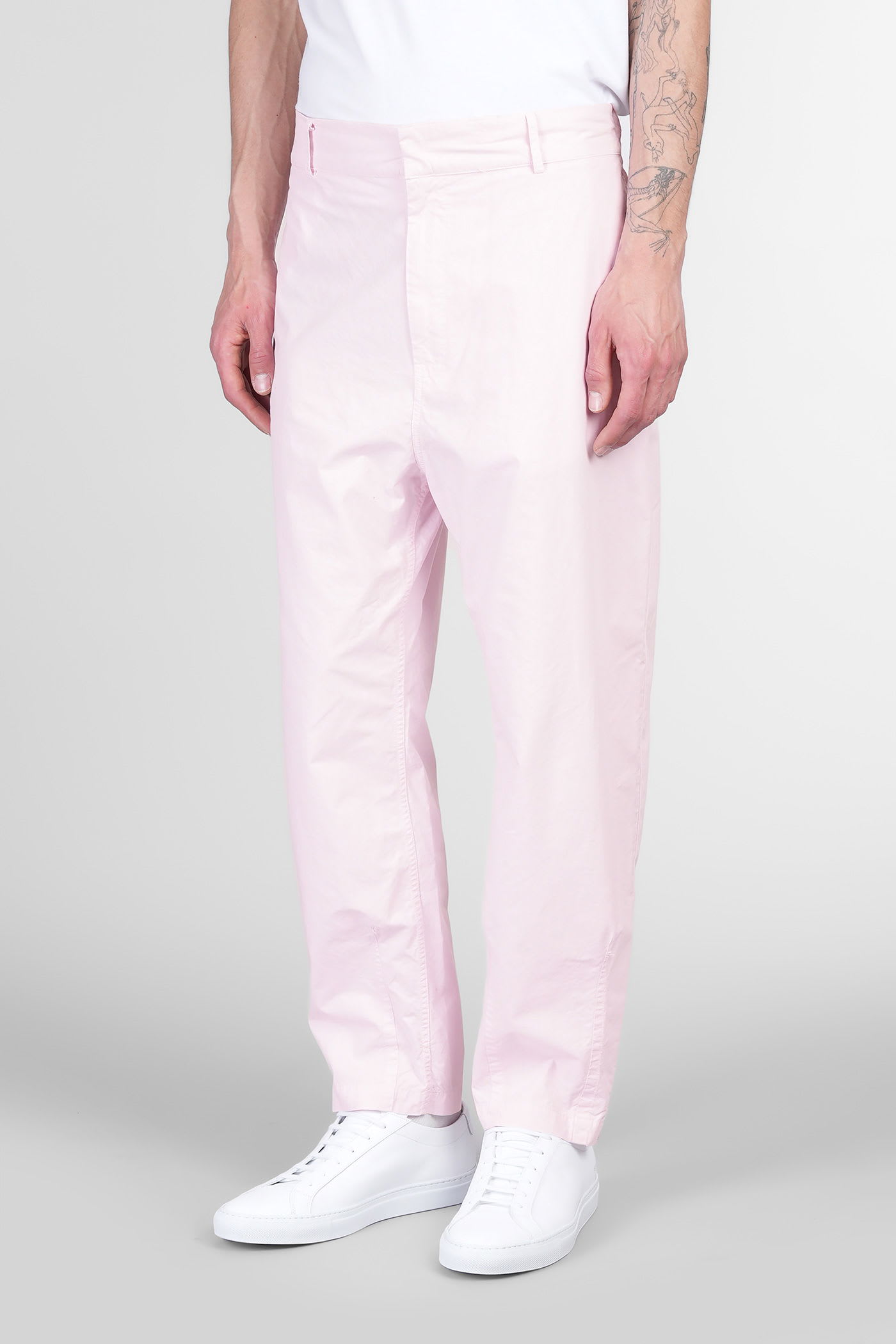 Mauro Grifoni Pants In Rose-pink Cotton