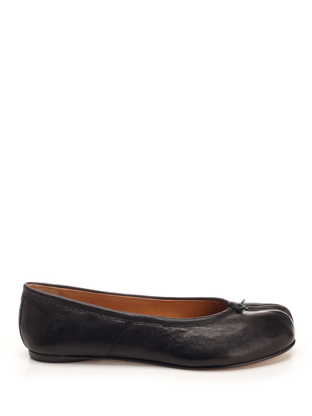 Shop Maison Margiela Tabi Ballerina In Black