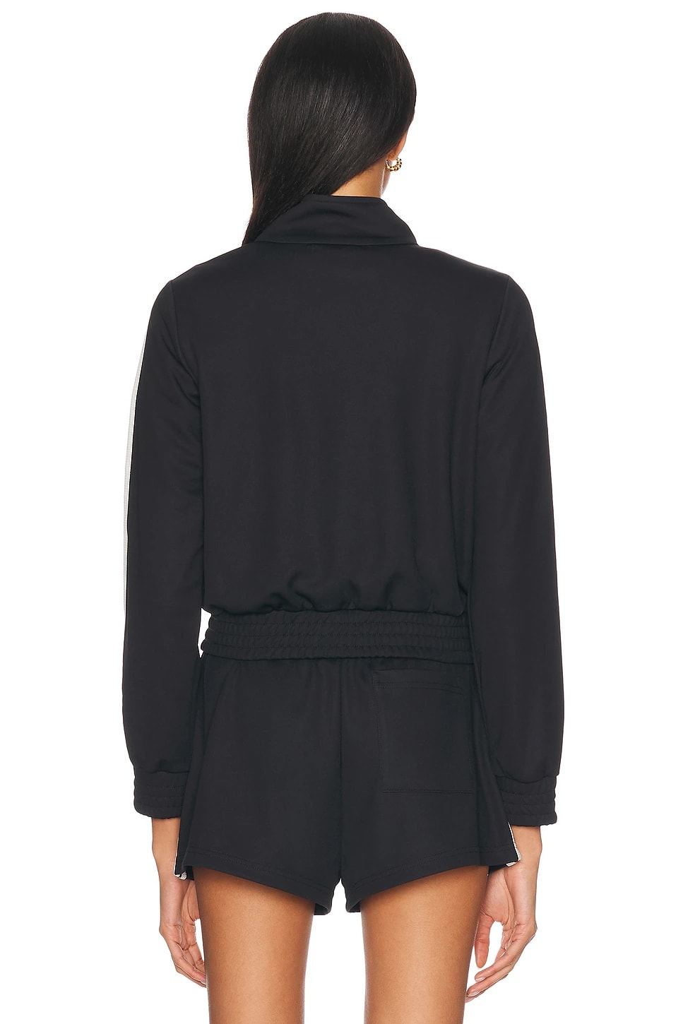 Sporty & Rich Sr Runner Elio Track Jacket In Black