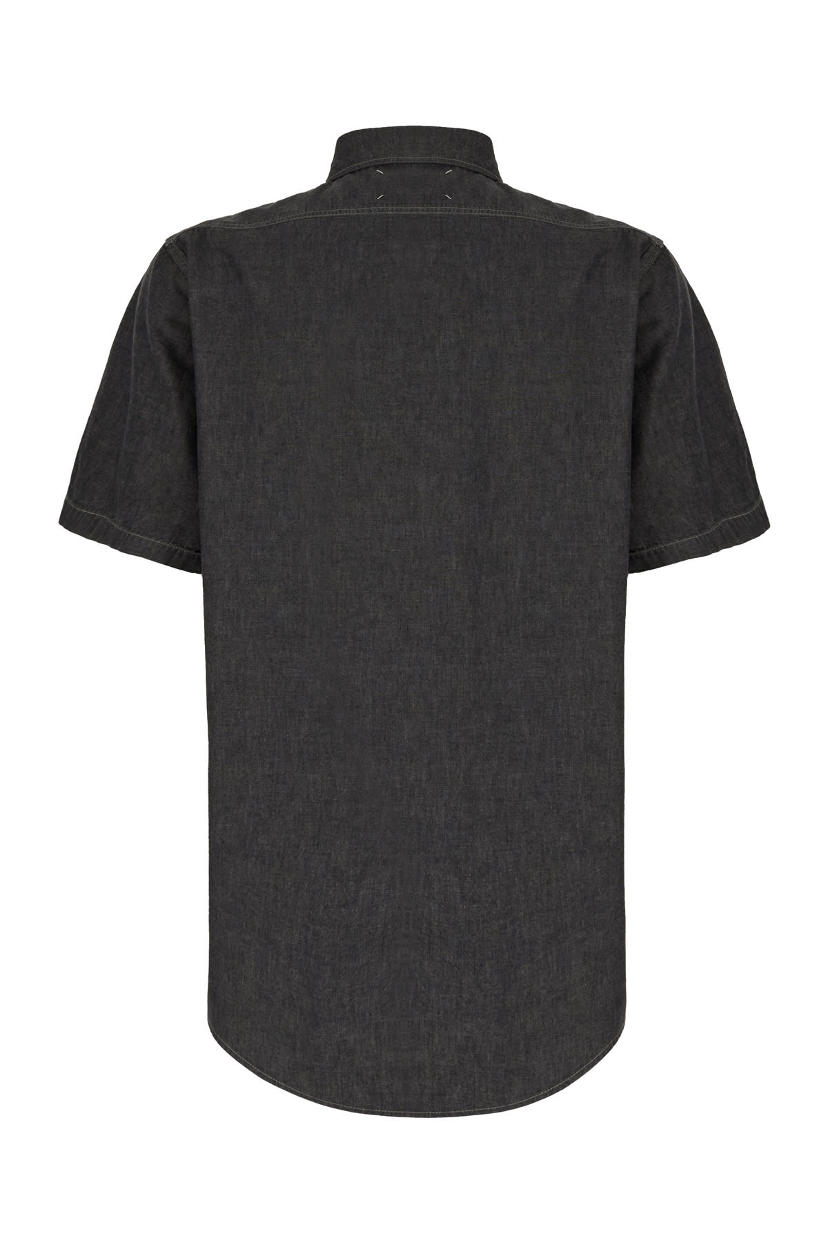 Maison Margiela Cotton Shirt With Button-down Collar And Chest Pockets In Black