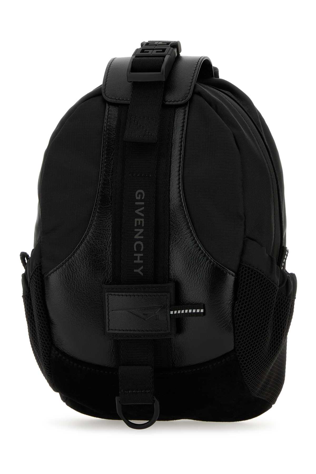 Shop Givenchy Black Nylon And Leather G-trail Crossbody Bag