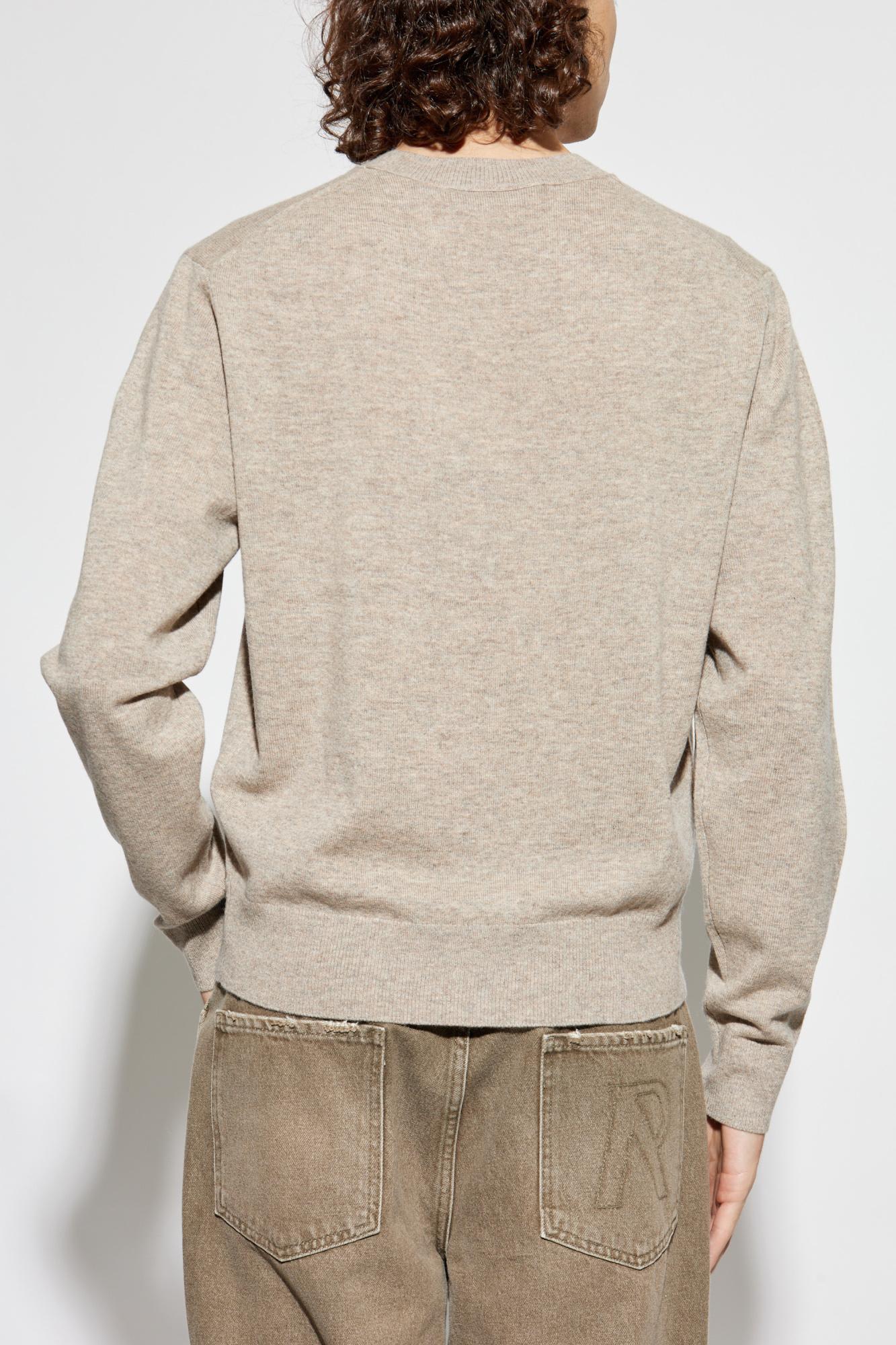 Acne Studios Wool Sweater With Logo In Gray