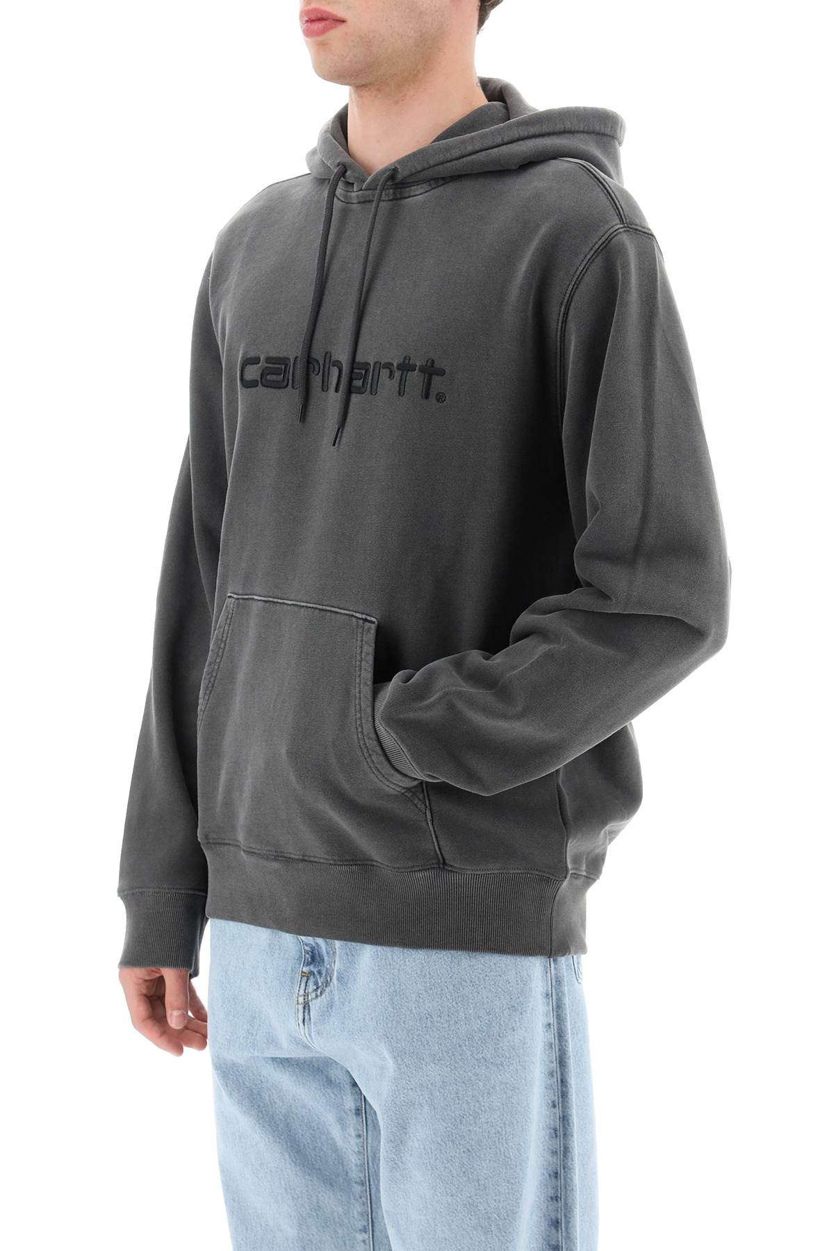 Shop Carhartt Hoodie With Logo Embroidery In Black