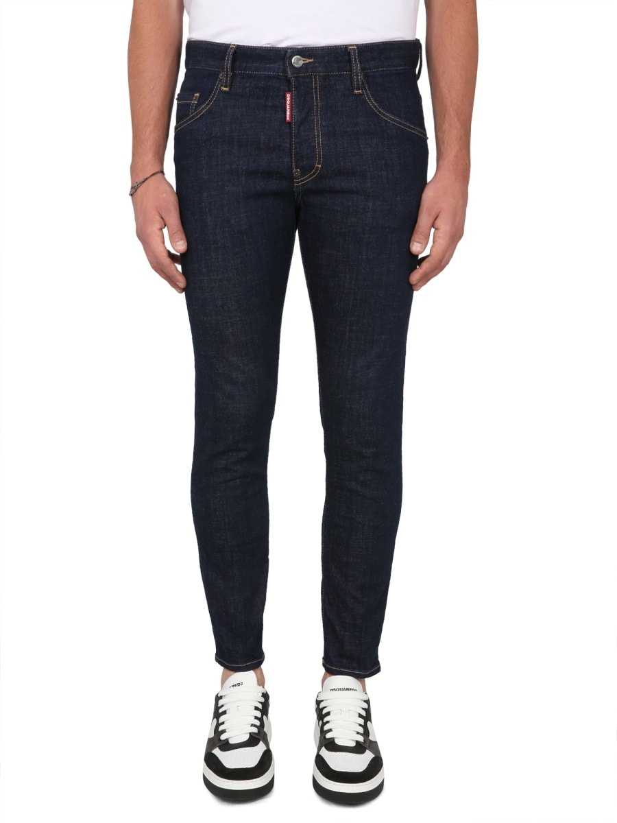 Shop Dsquared2 Skater Fit Jeans In Blue