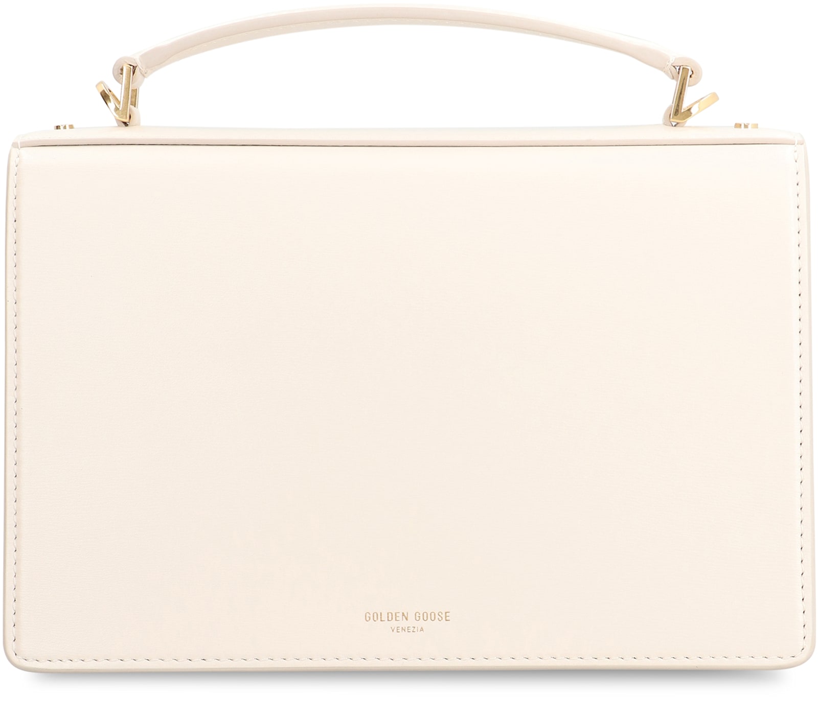Golden Goose Venezia Flap Leather Crossbody Bag In White