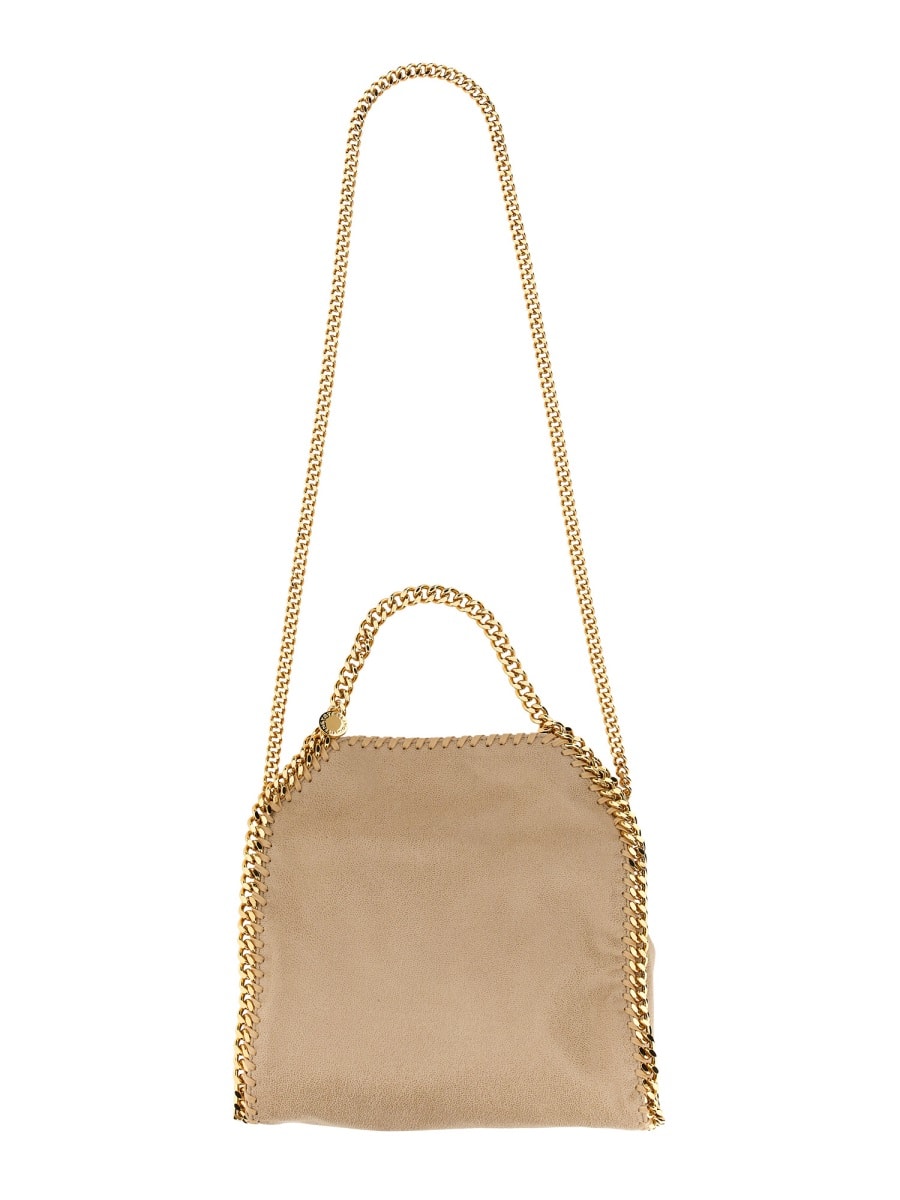 Shop Stella Mccartney Falabella Mini Tote Bag In Beige