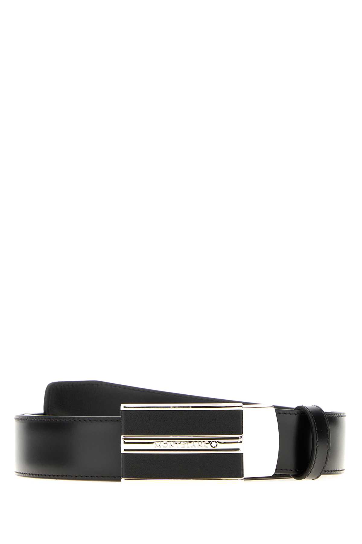 Black Leather Reversible Belt