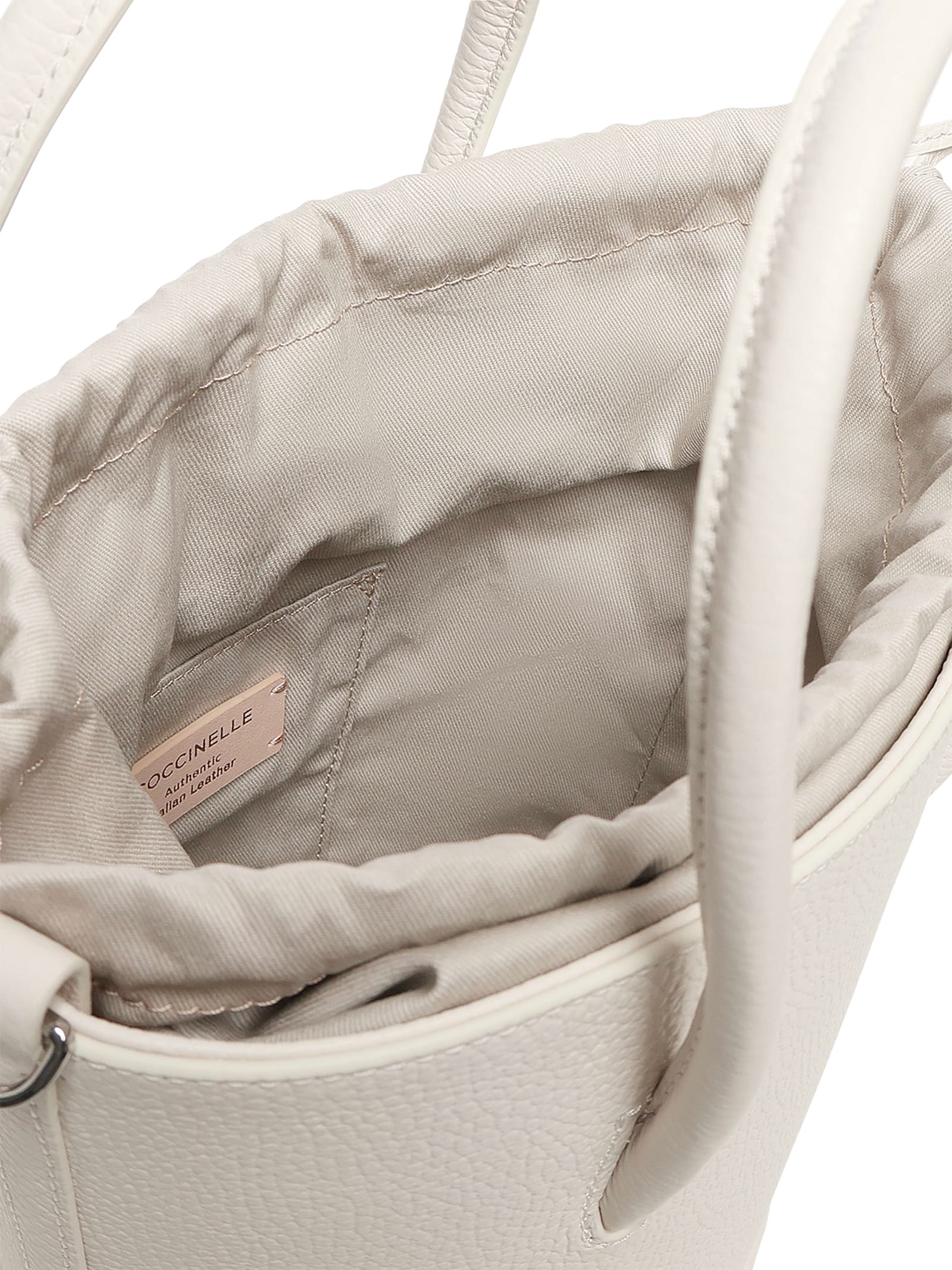 Shop Coccinelle Myrtha Grained Leather Bucket Bag