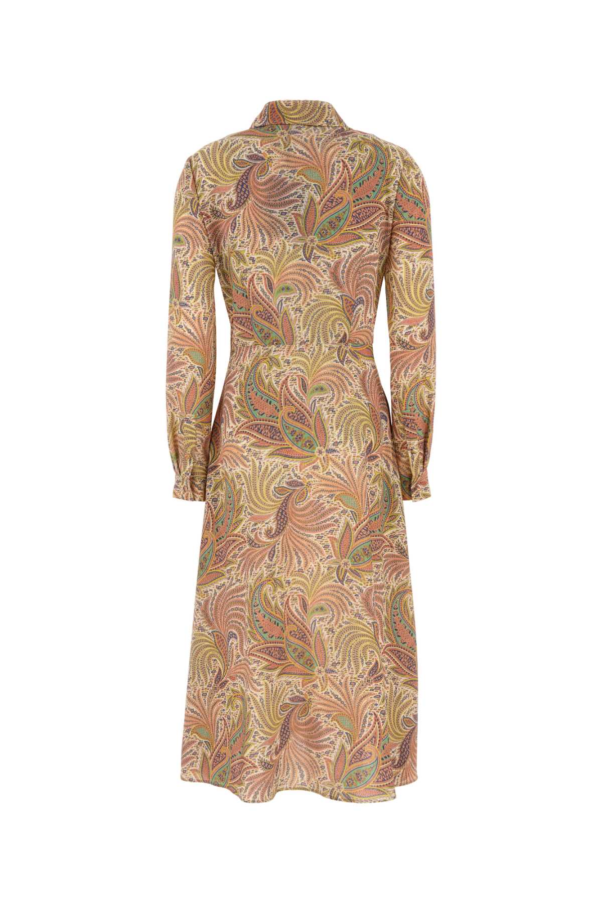 Etro Stretch Polyester Shirt Dress With Paisley Pattern