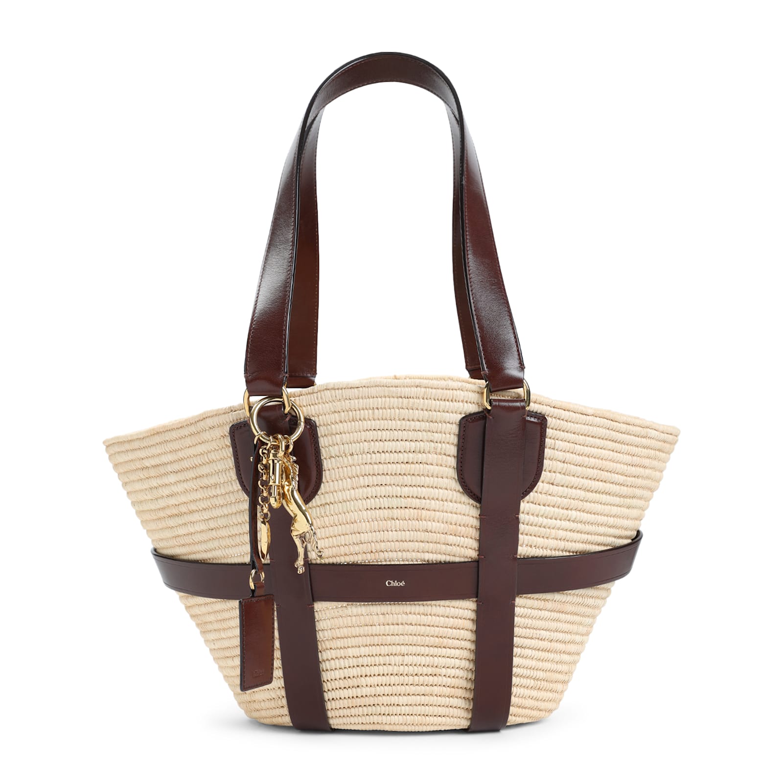 Chloé Kerala 25 Raffia Shoulder Bag