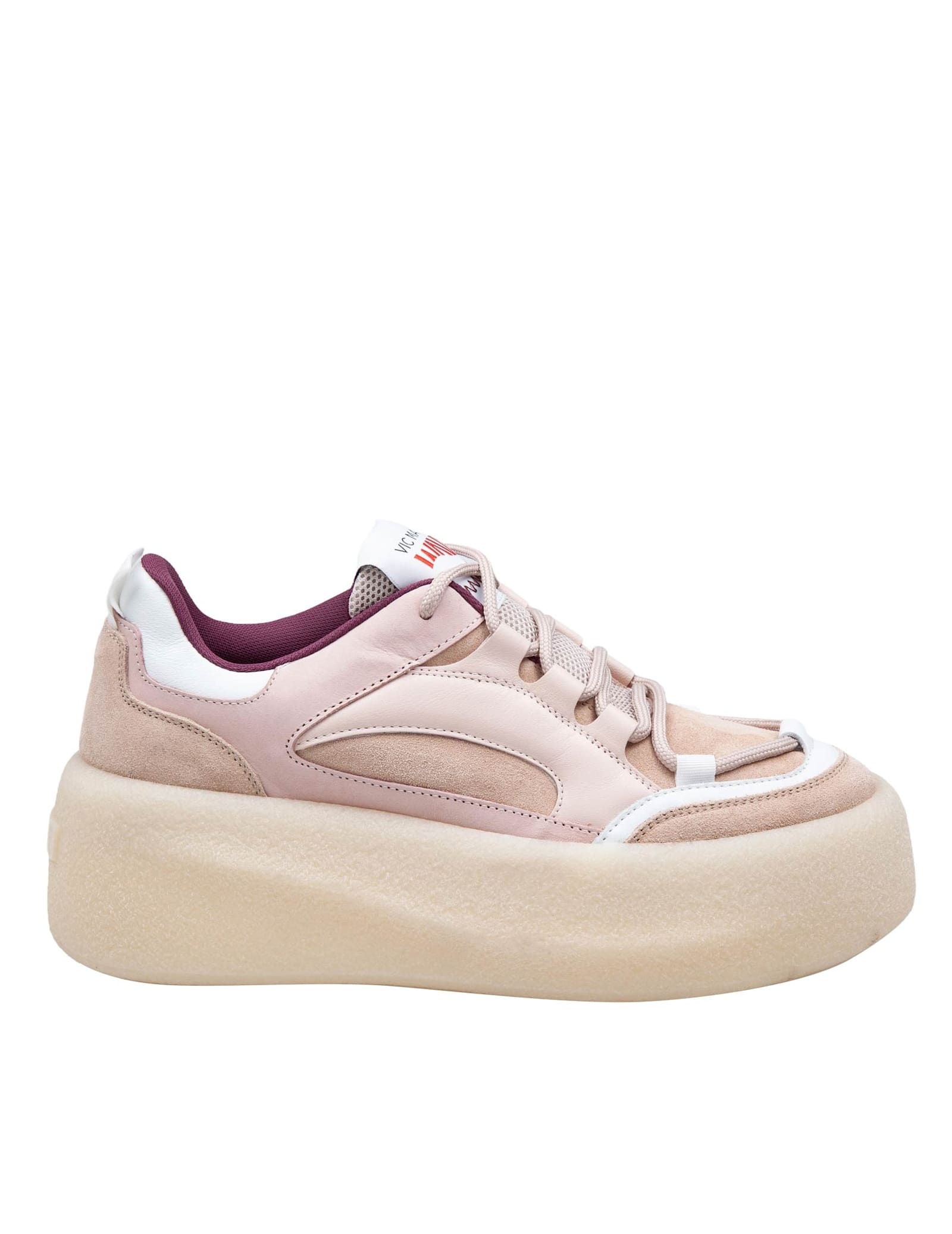 Vic Matié Sneakers In Leather And Suede With Platform