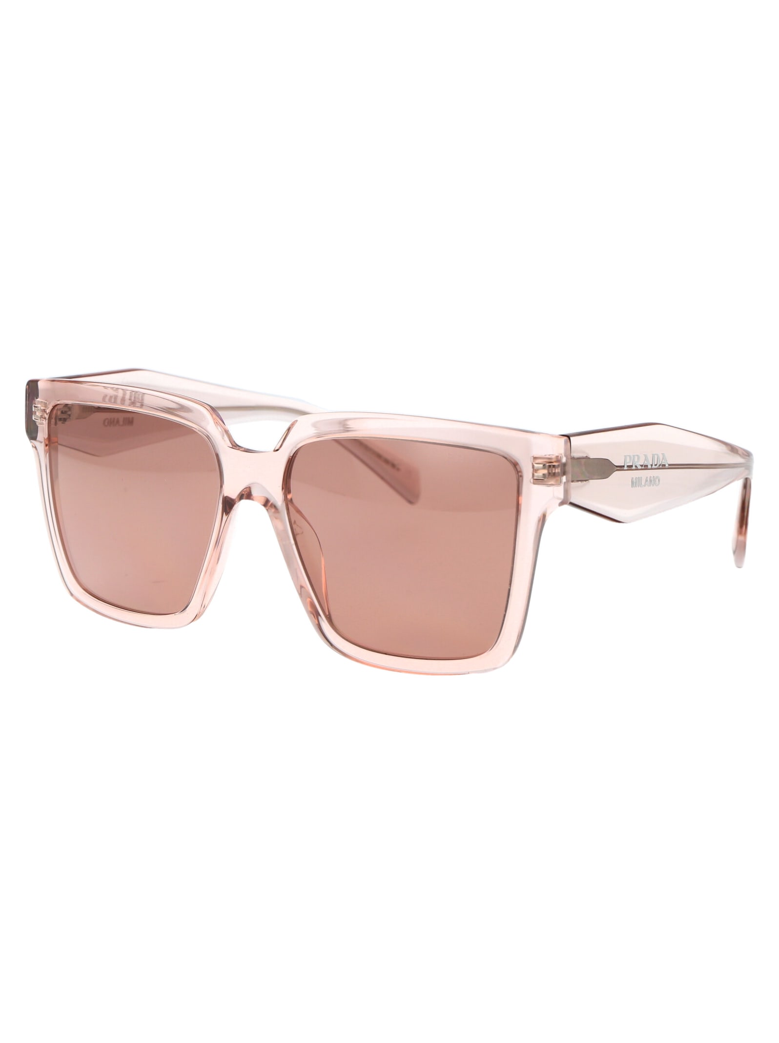 Shop Prada 0pr 24zs Sunglasses In 13i08m Geranium/petal Crystal