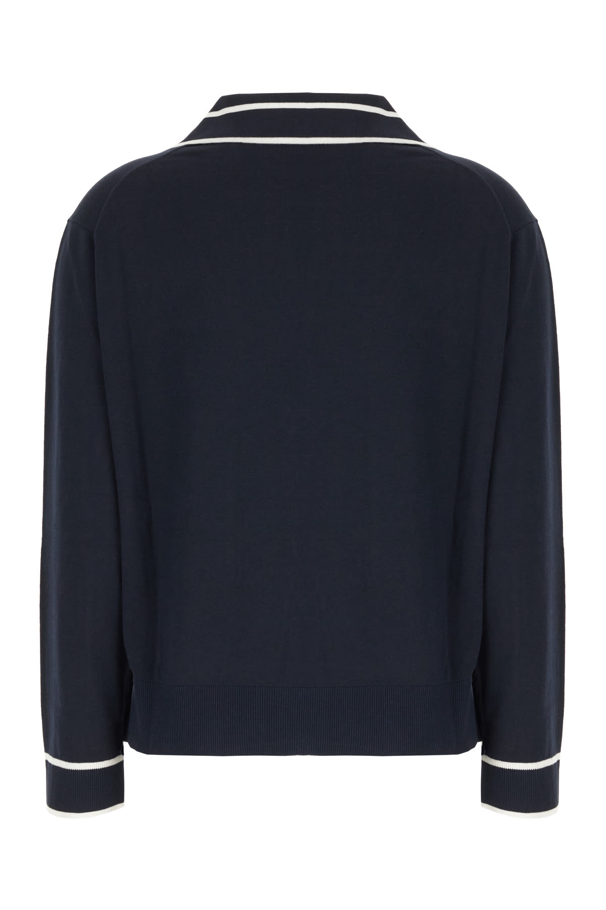 Gucci Striped Intarsia-knit Silk And Cotton-blend Sweater In Blu