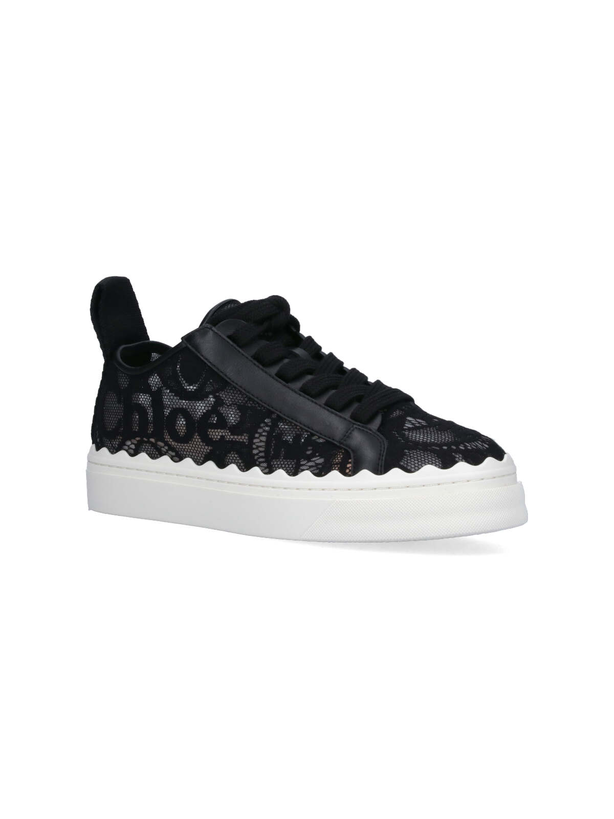 Shop Chloé Lauren Sneakers In Black