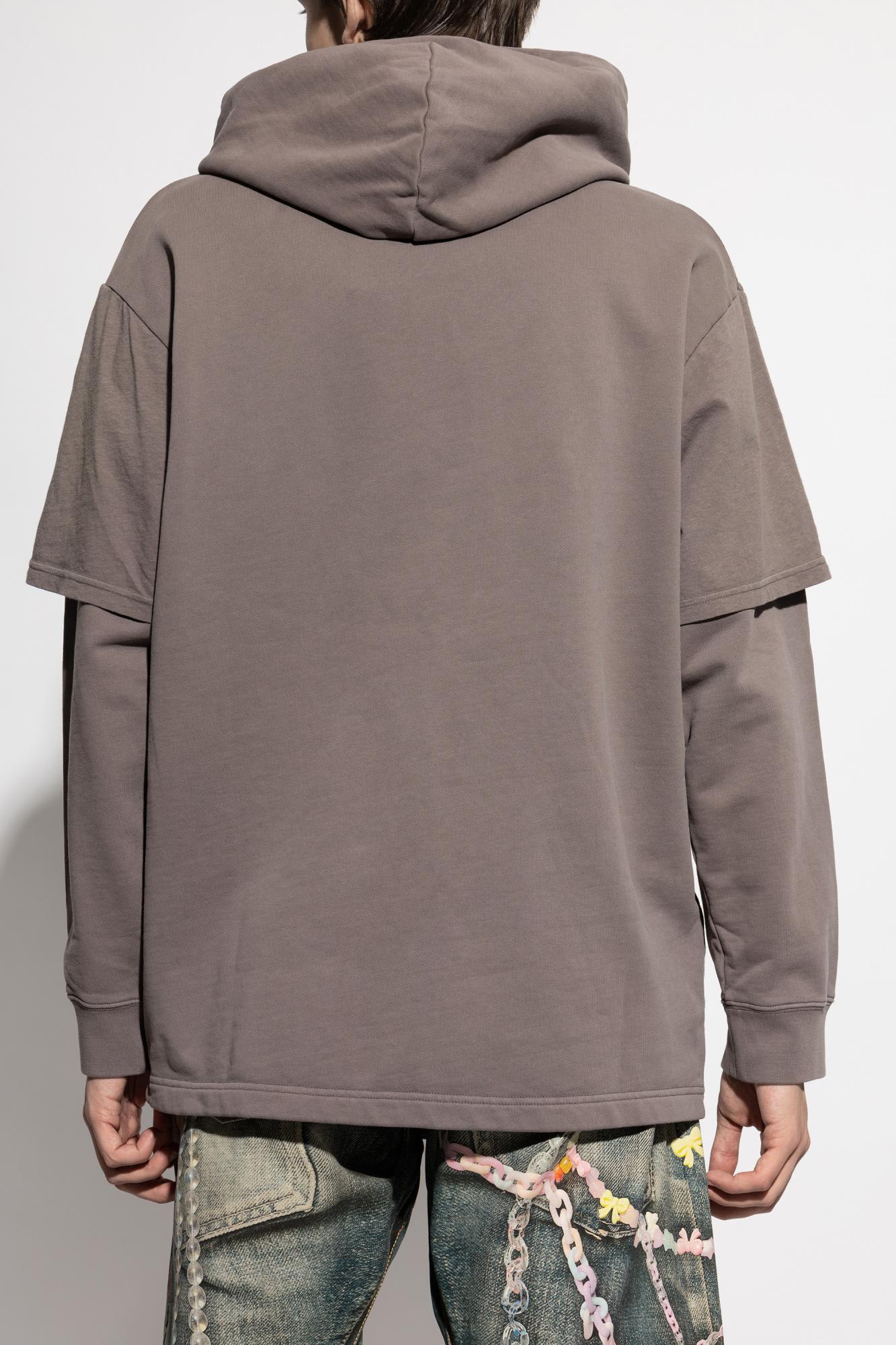 Acne Studios Women Double Layer Hoodie In Grigio