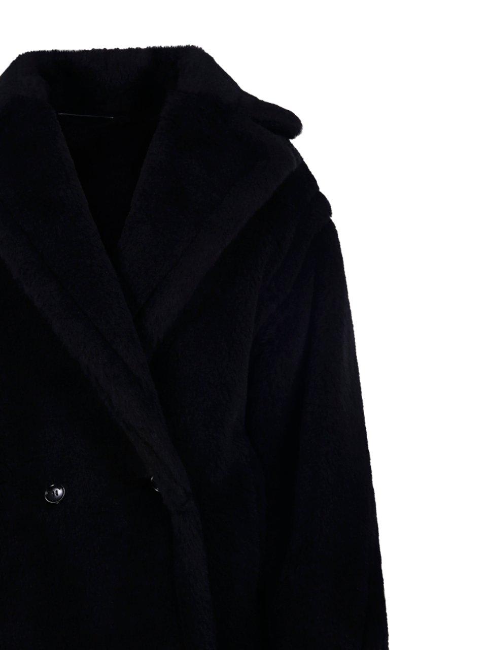 Shop Max Mara Olga Teddy Coat In Nero