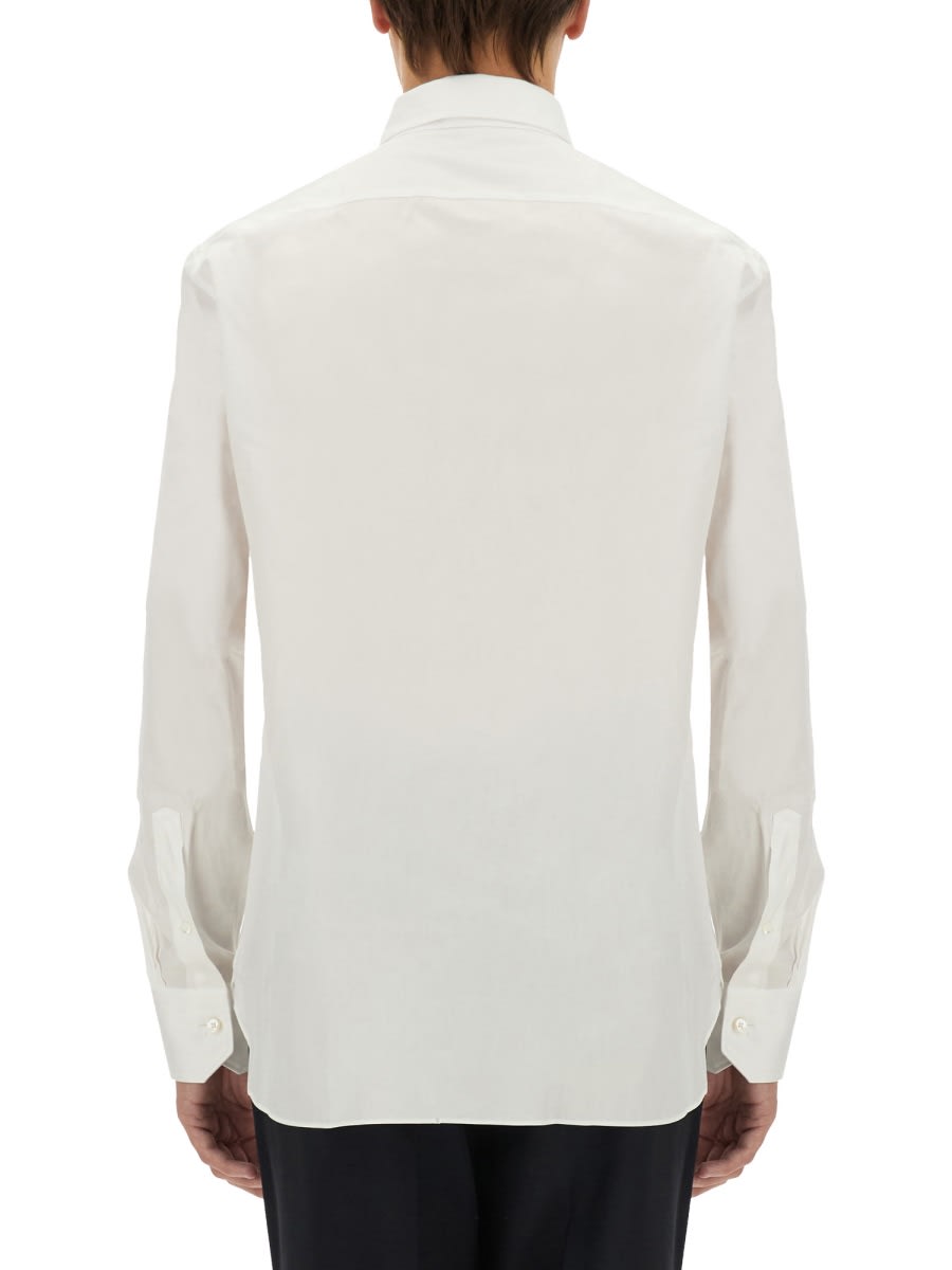 Shop Zegna Cotton Shirt In White