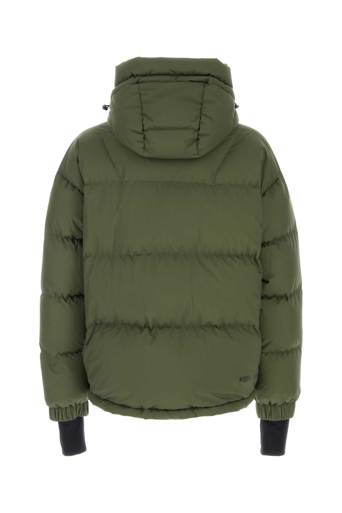 Shop Moncler Olive Green Nylon Coraia Down Jacket In 83n