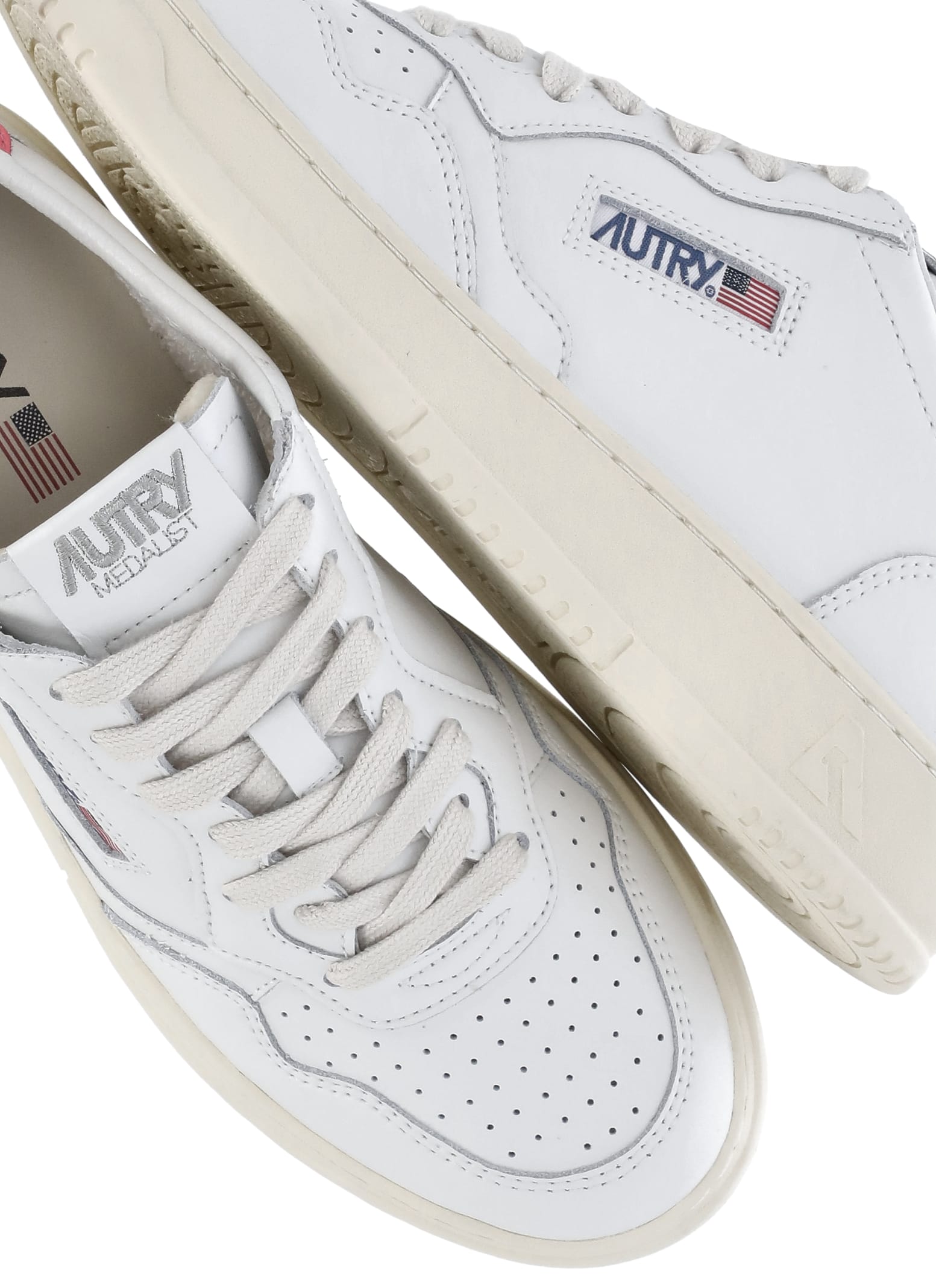 Shop Autry Medalist Low Sneakers In White